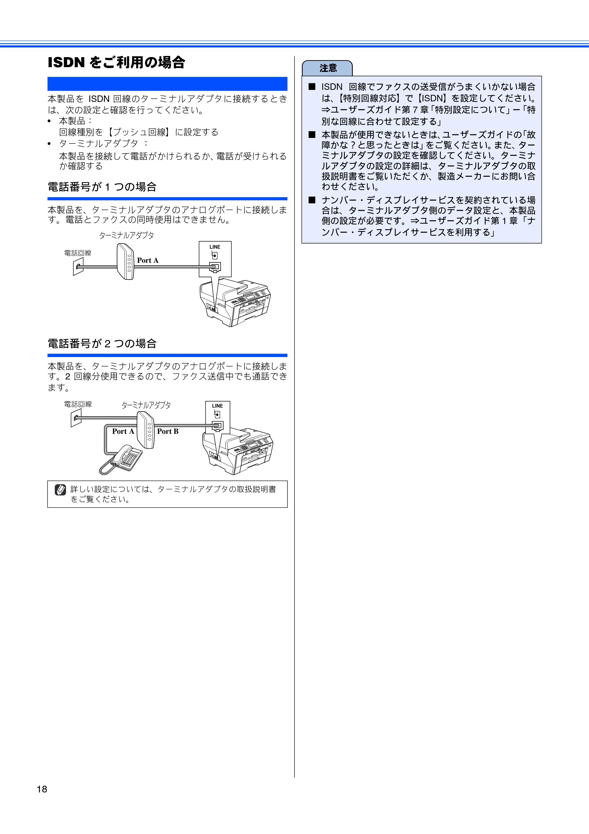 ブラザー MFC-6890CN かんたん設置ガイド — ISDNをご利用の場合 — 原本ページ — 20ページ