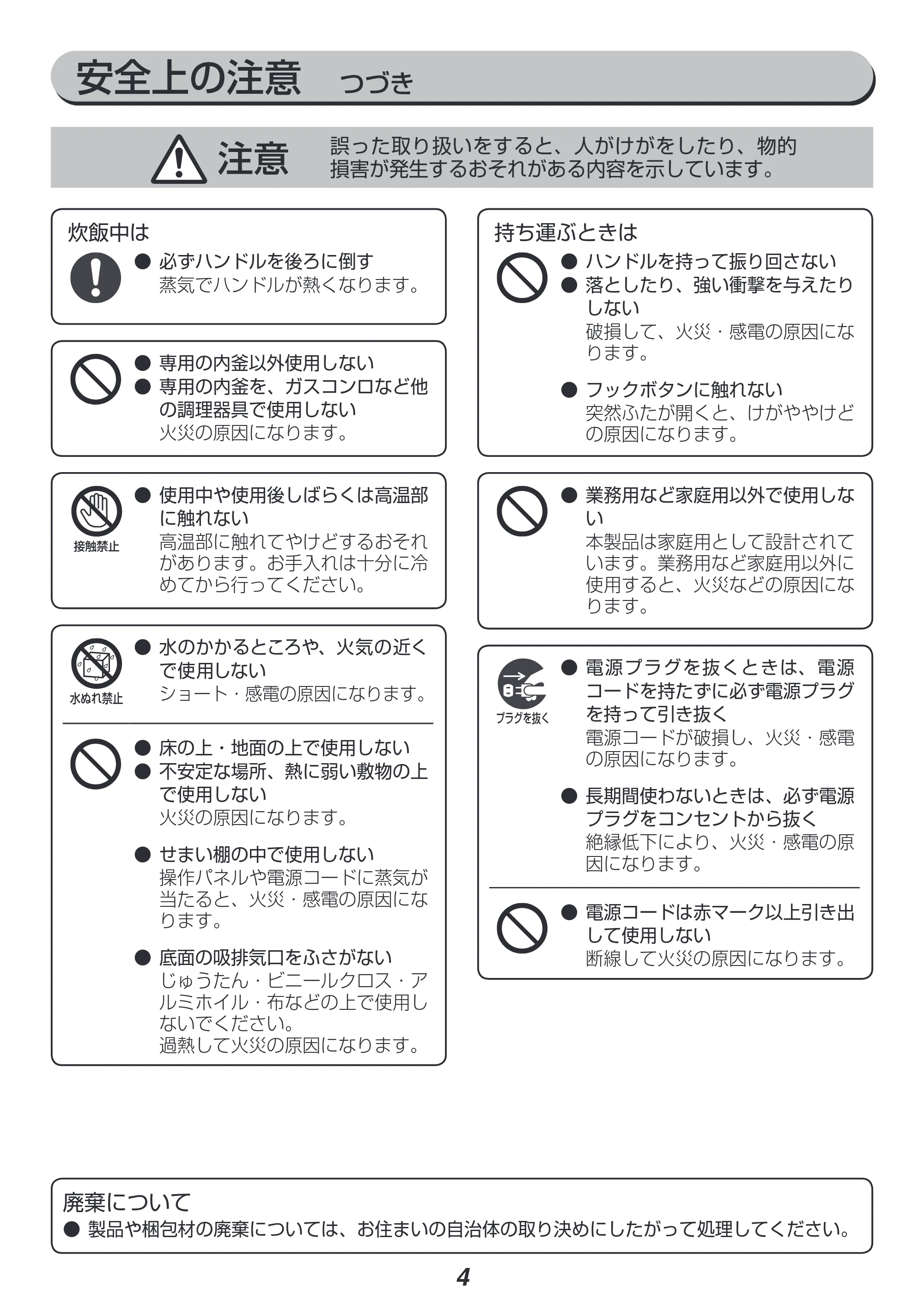 アイリスオーヤマ KRC-IE30 取扱説明書 — 原本ページ — 4ページ
