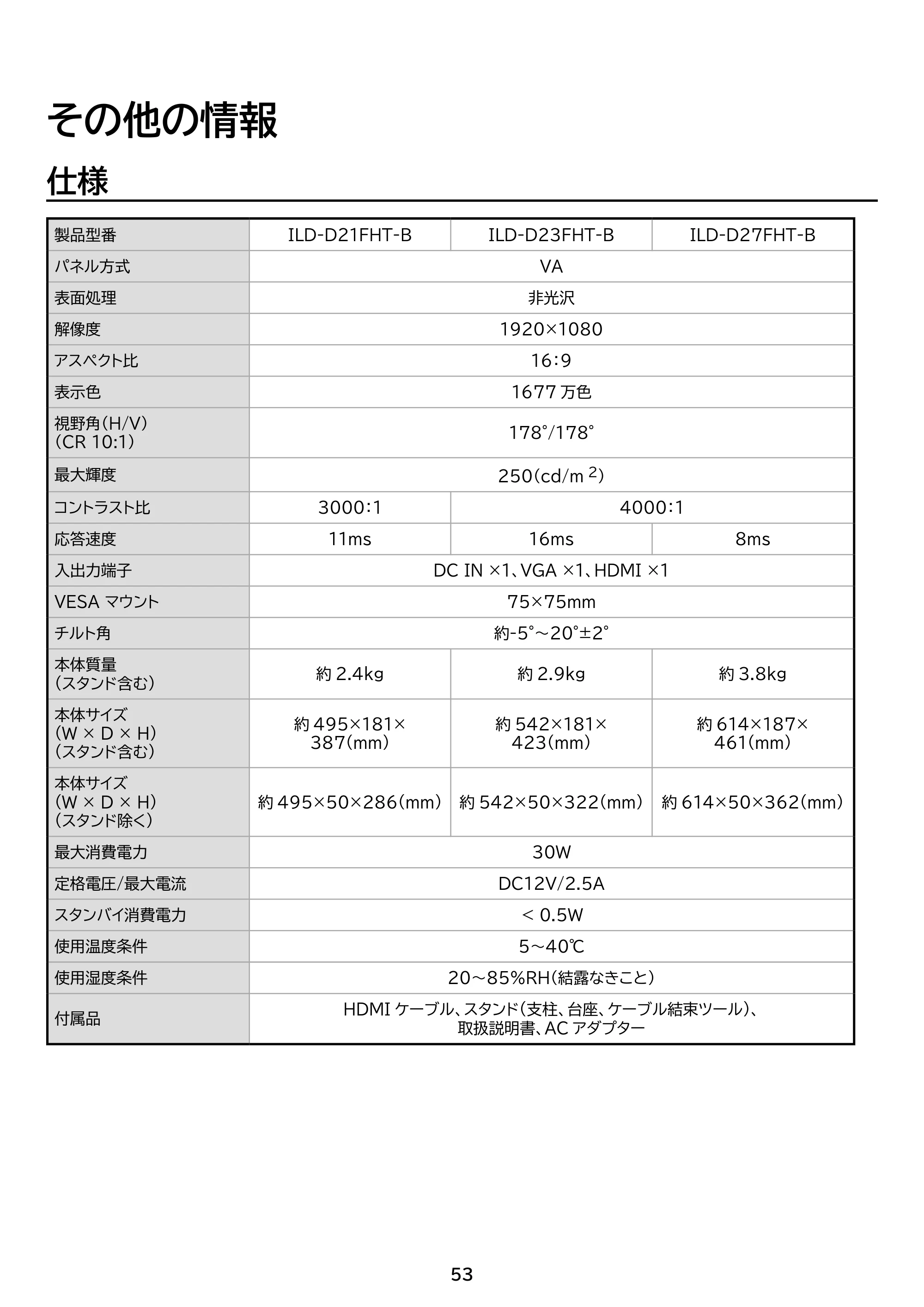 アイリスオーヤマ ILD-D23FHT 取扱説明書 — 原本ページ — 53ページ