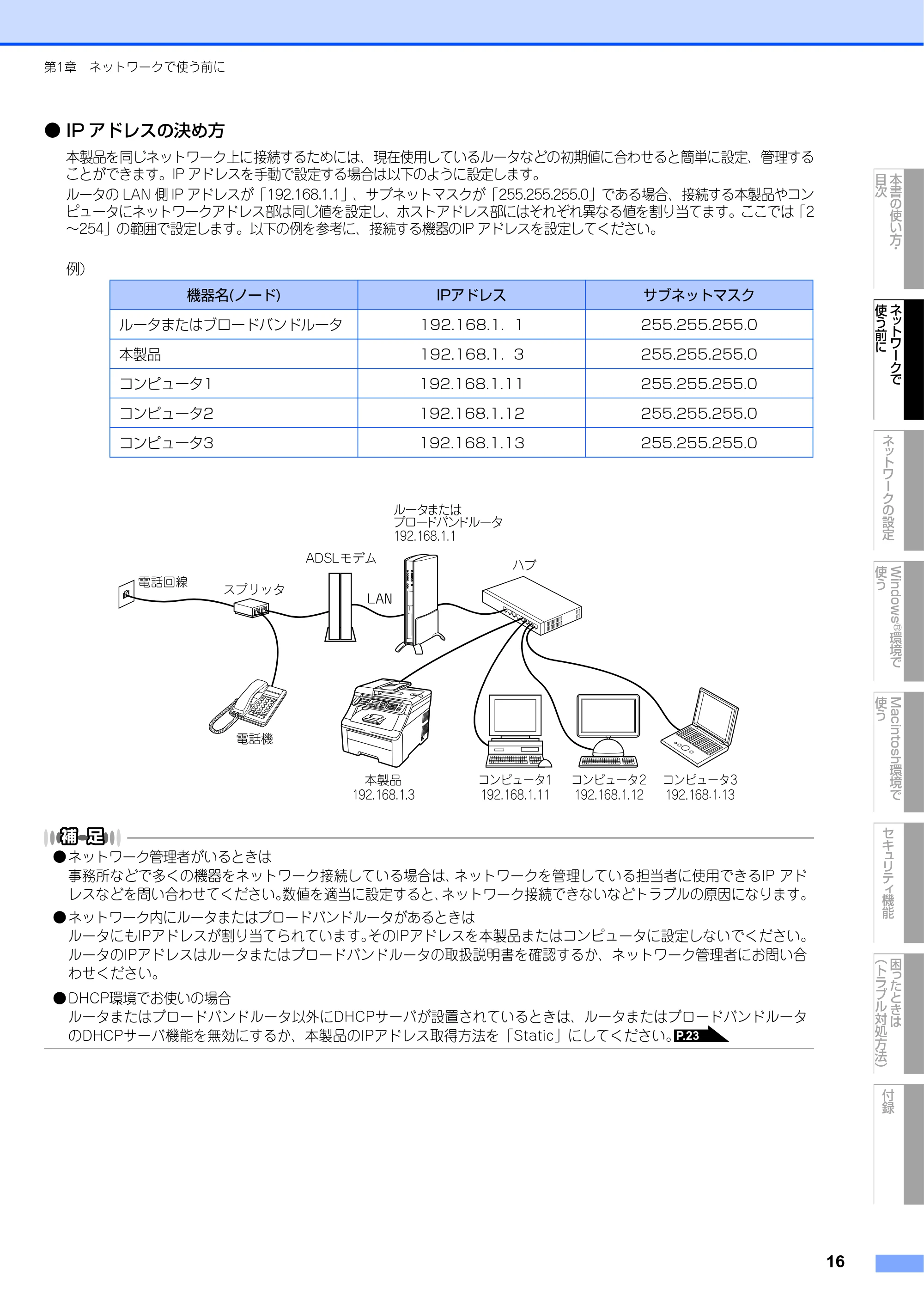 ブラザー DCP-9010CN / MFC-9120CN ユーザーズガイド ～ネットワーク設定編～ — 原本ページ — 17ページ