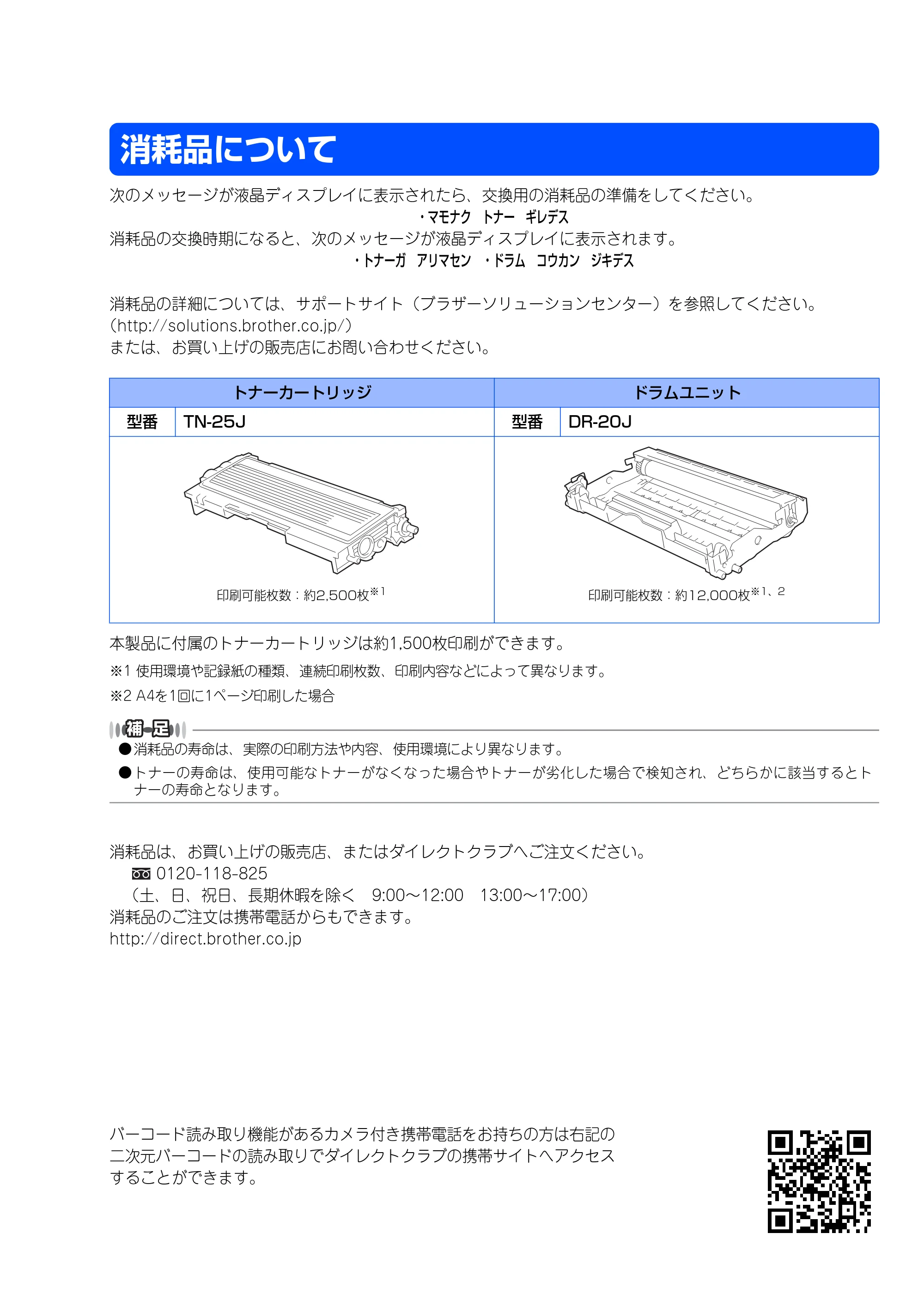 ブラザー FAX-2810N かんたん設置ガイド — 消耗品について — 原本ページ — 36ページ