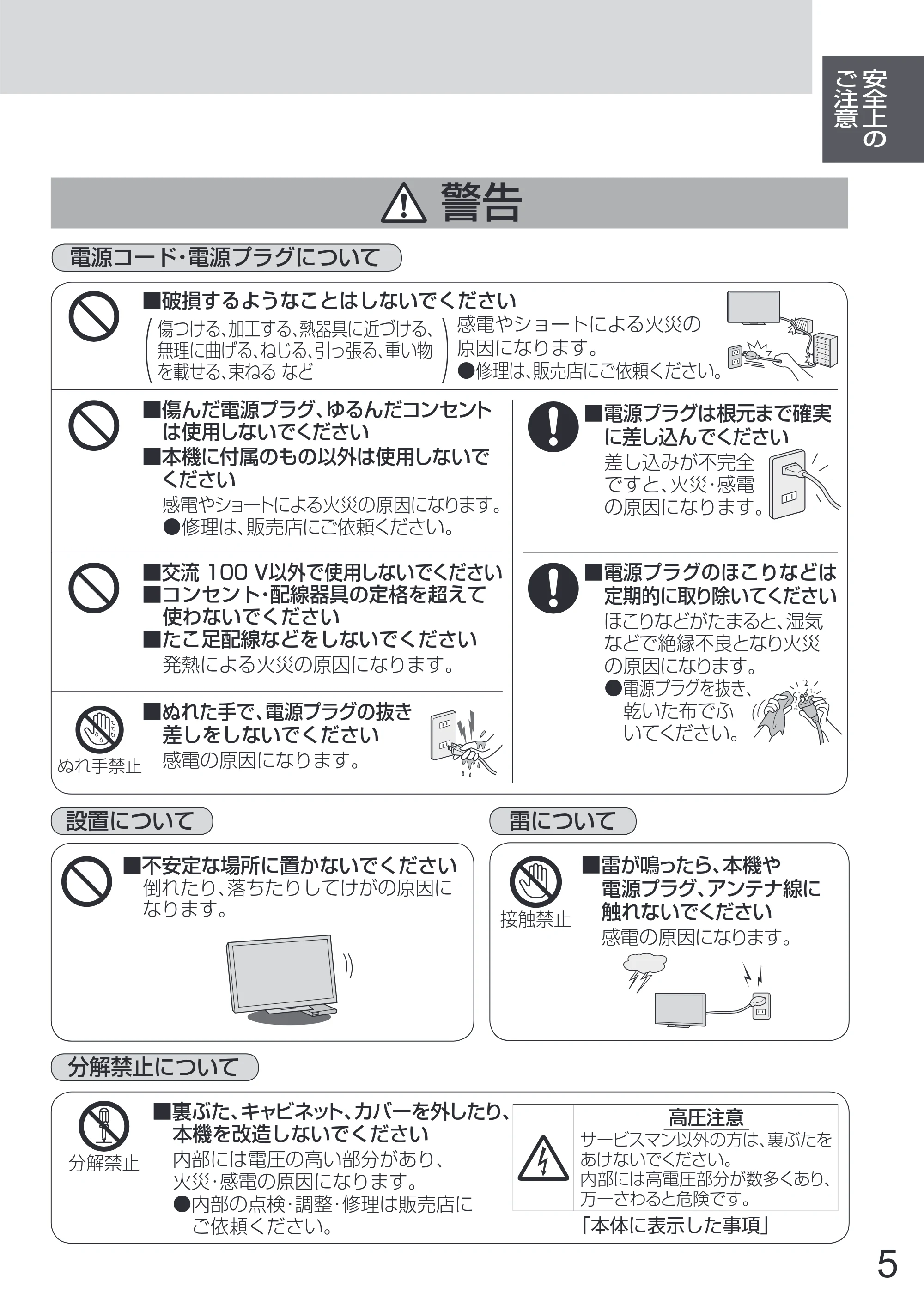 日立 L65-Z2 取扱説明書 — 原本ページ — 5ページ
