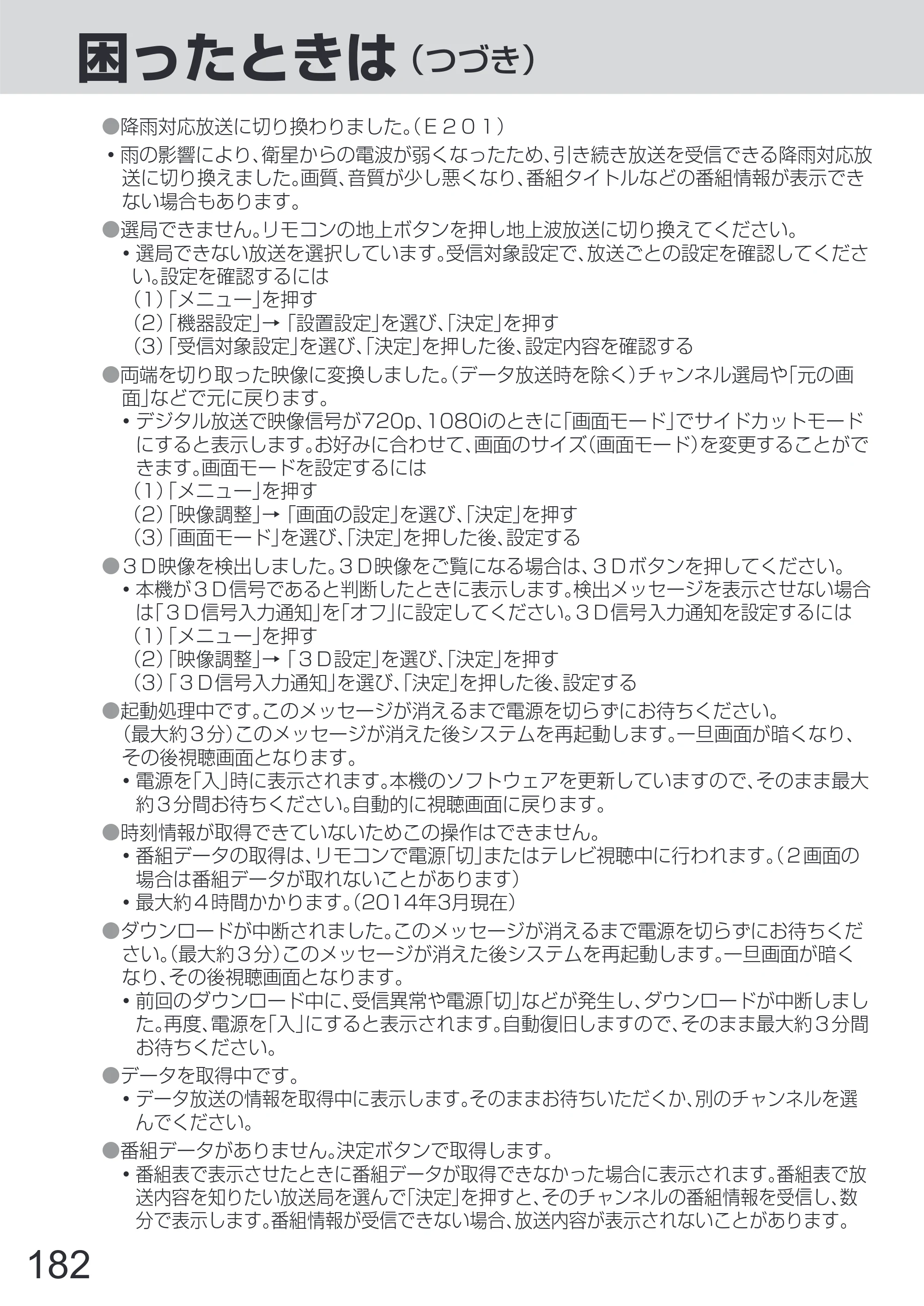 日立 L65-Z2 取扱説明書 — 原本ページ — 182ページ