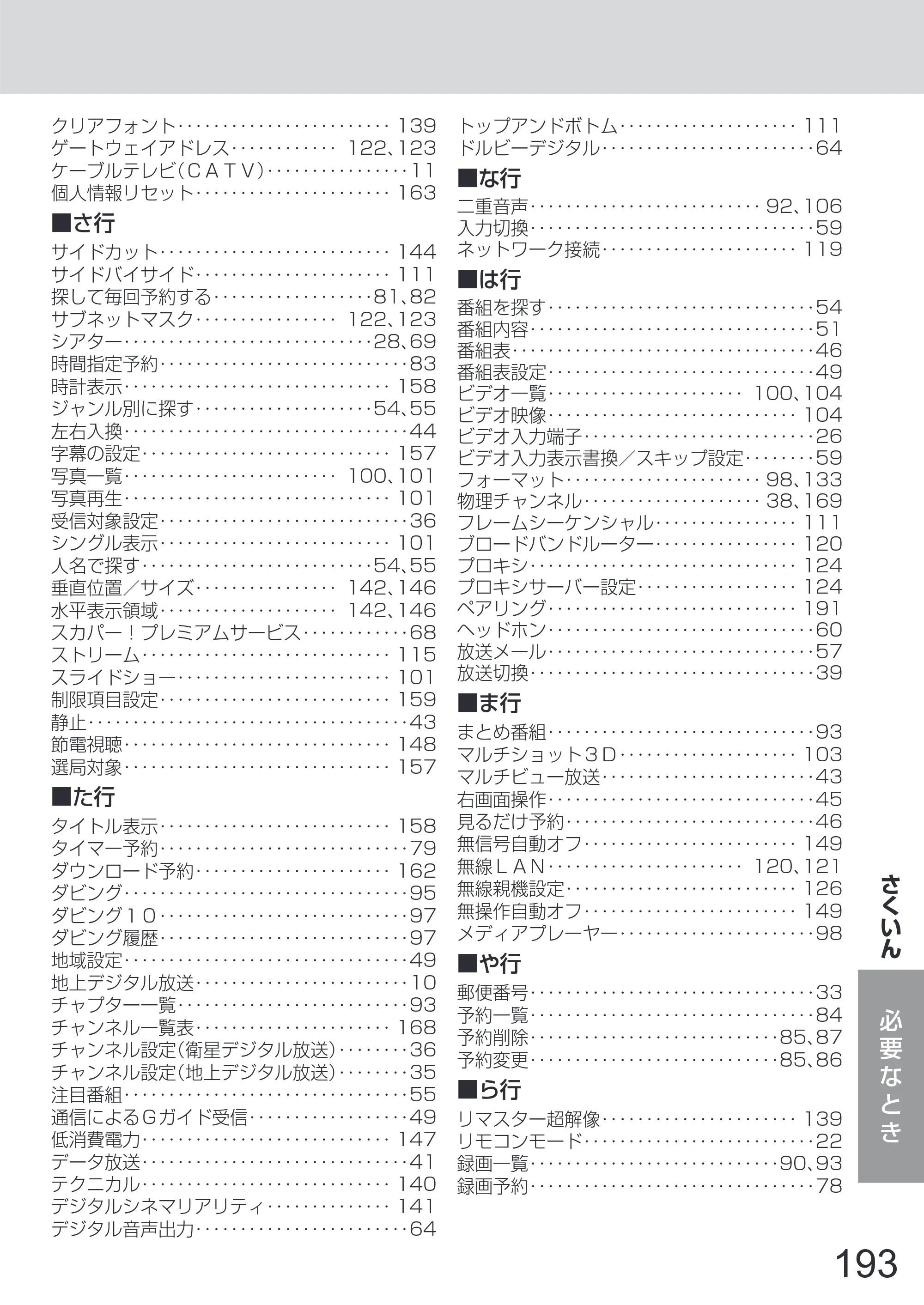 日立 L65-Z2 取扱説明書 — 原本ページ — 193ページ