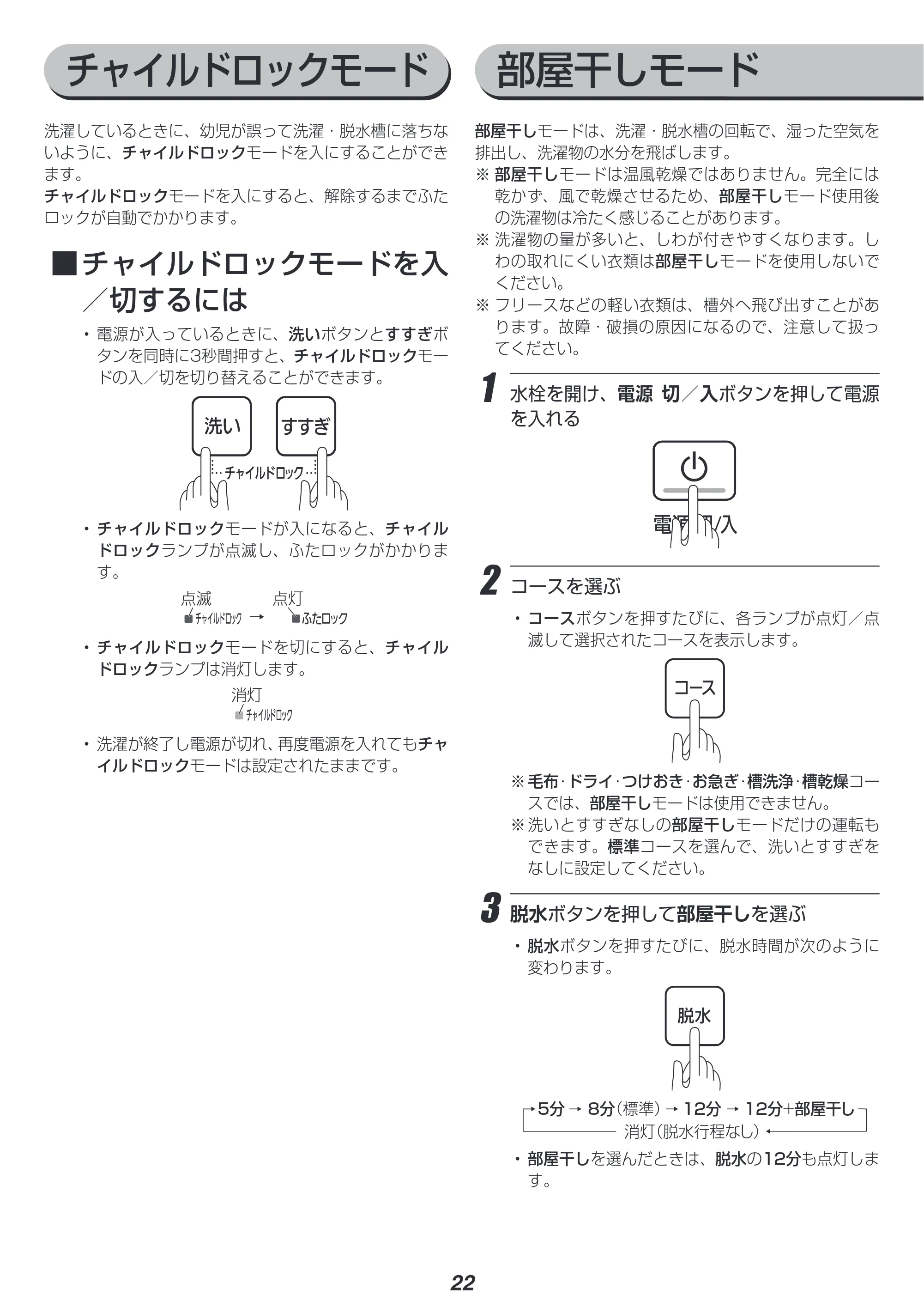 アイリスオーヤマ PAW-101E 取扱説明書 — 原本ページ — 22ページ