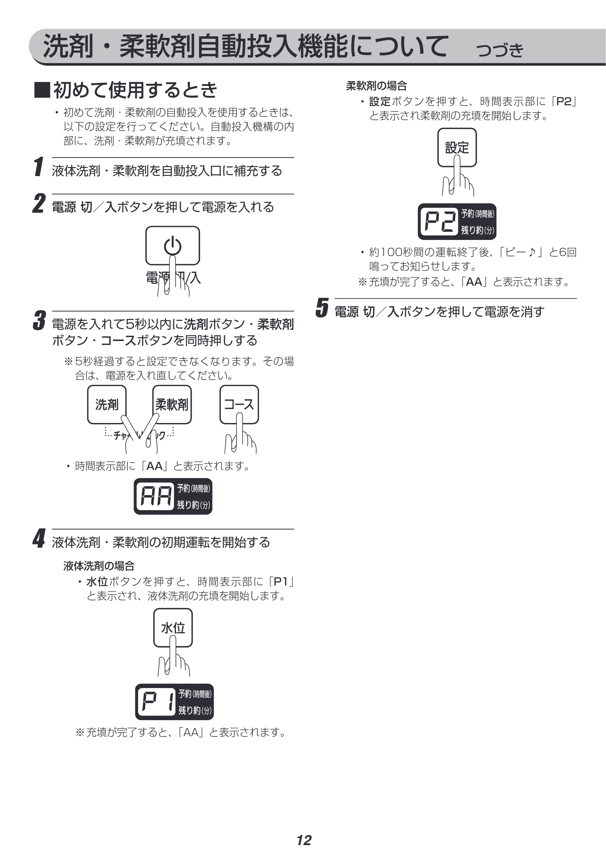 アイリスオーヤマ IAW-T1001 取扱説明書 — 原本ページ — 12ページ