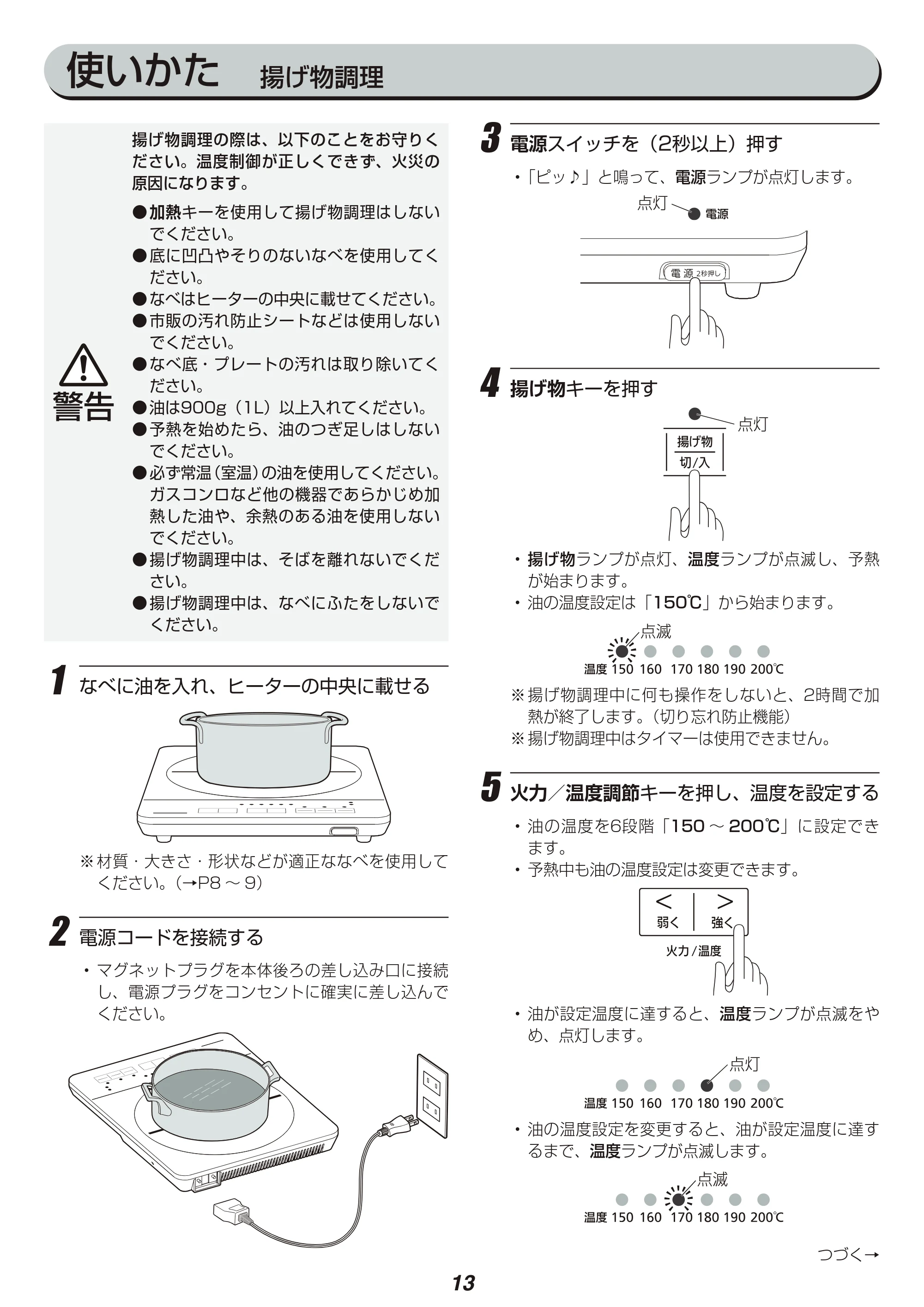 アイリスオーヤマ IHC-TS3 取扱説明書 — 原本ページ — 13ページ