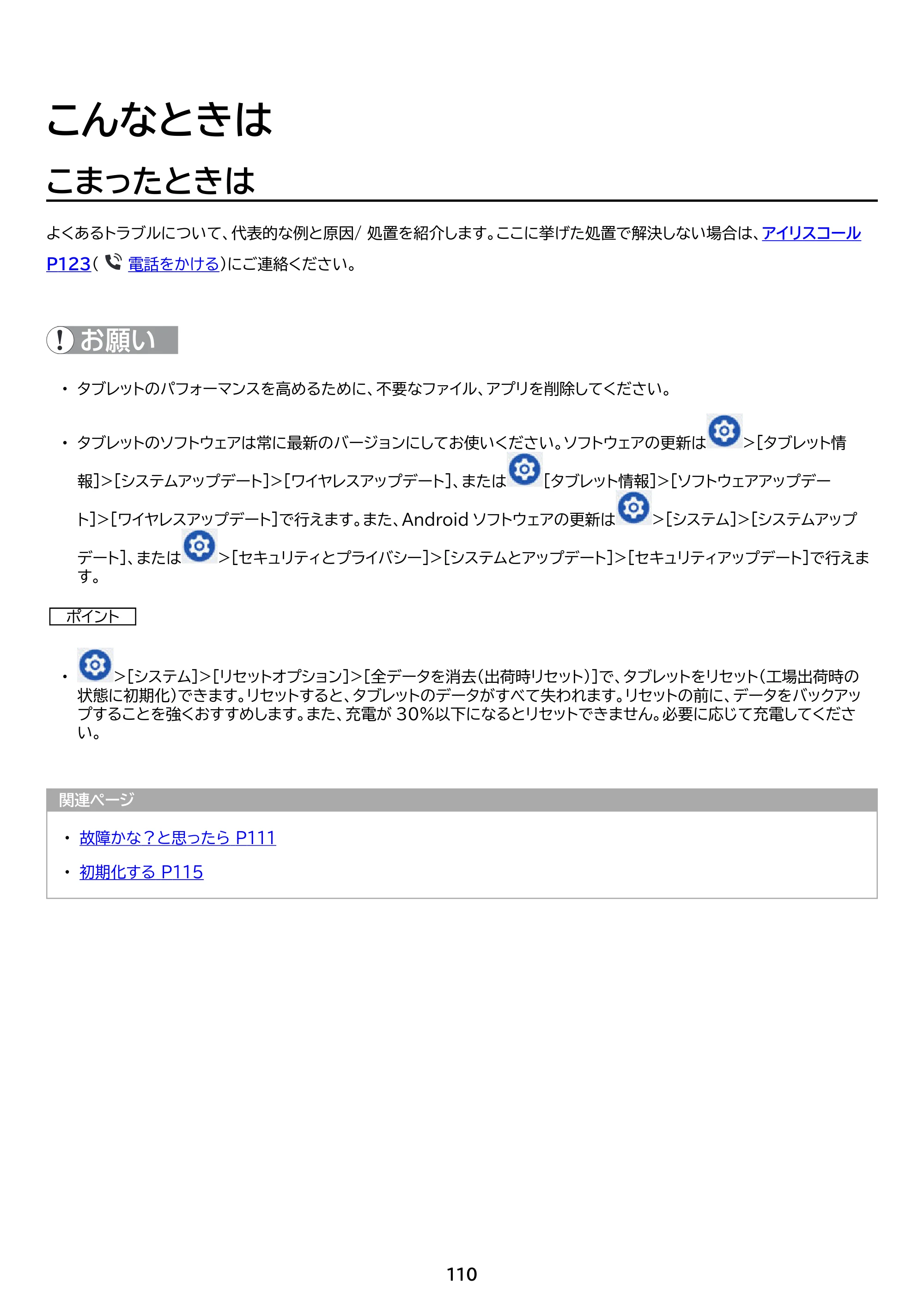 アイリスオーヤマ TE10F3W64-KV1H 取扱説明書 — 原本ページ — 110ページ