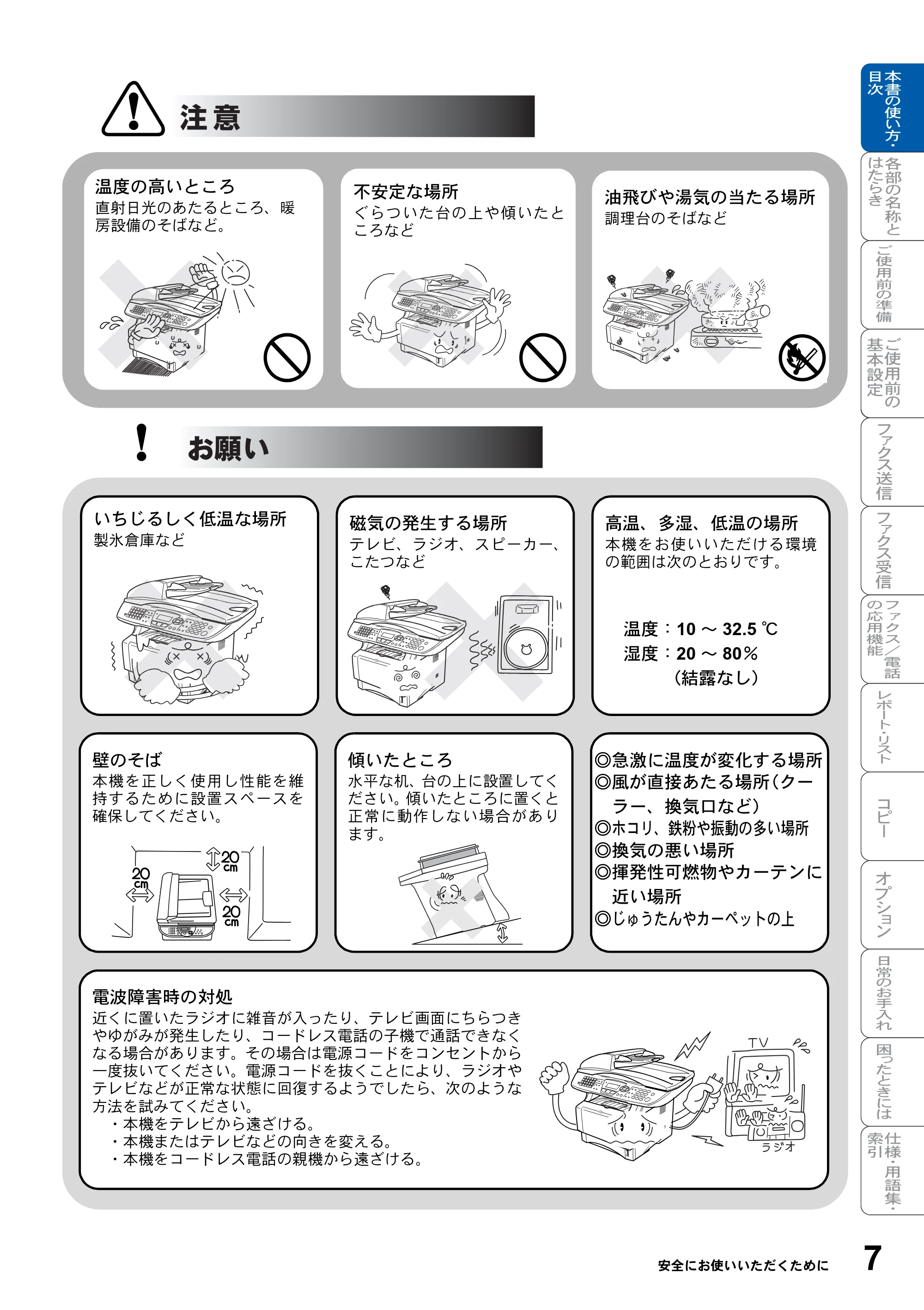 ブラザー MFC-8820J / MFC-8820JN 取扱説明書（本体） — 原本ページ — 7ページ