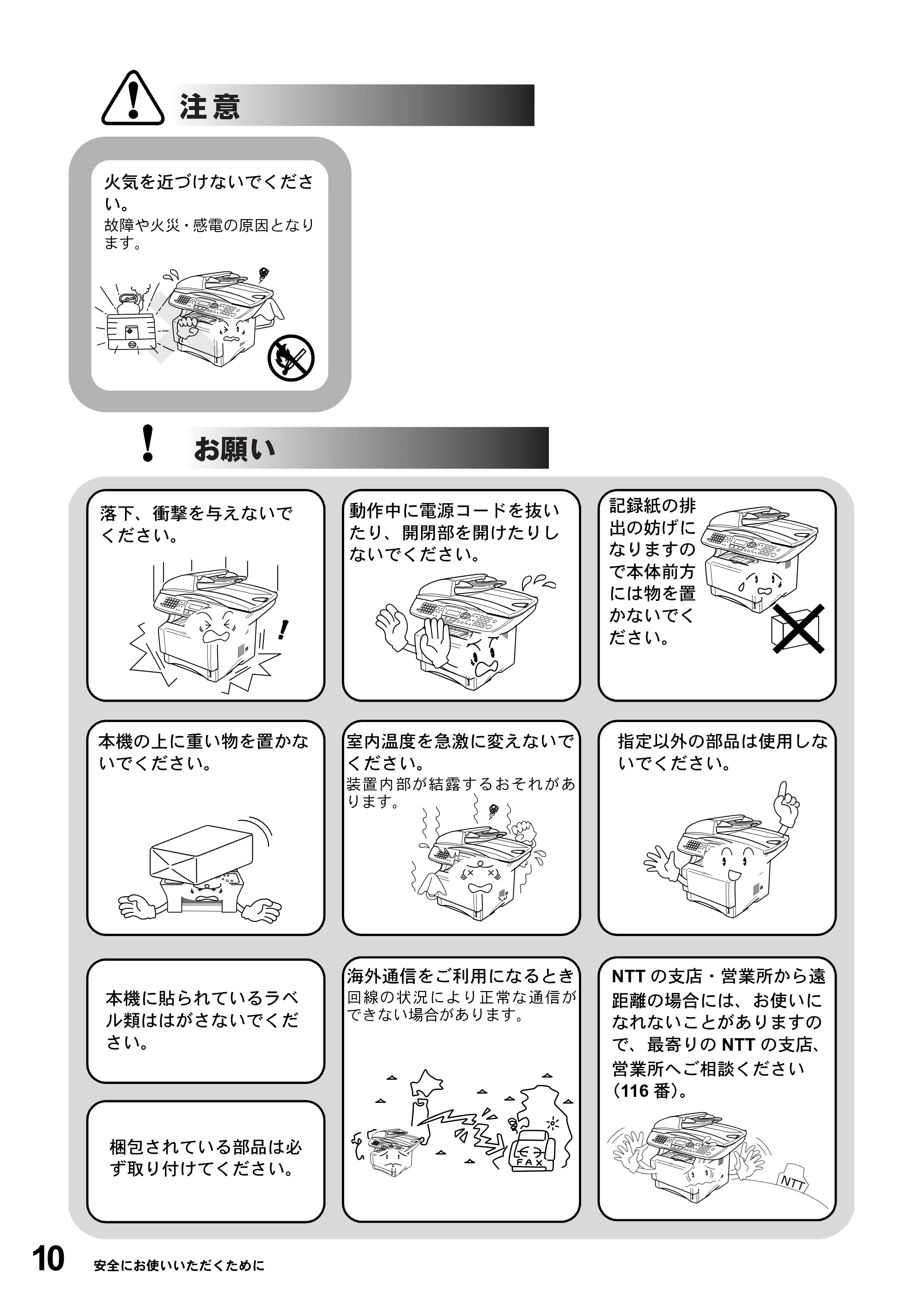 ブラザー MFC-8820J / MFC-8820JN 取扱説明書（本体） — 原本ページ — 10ページ