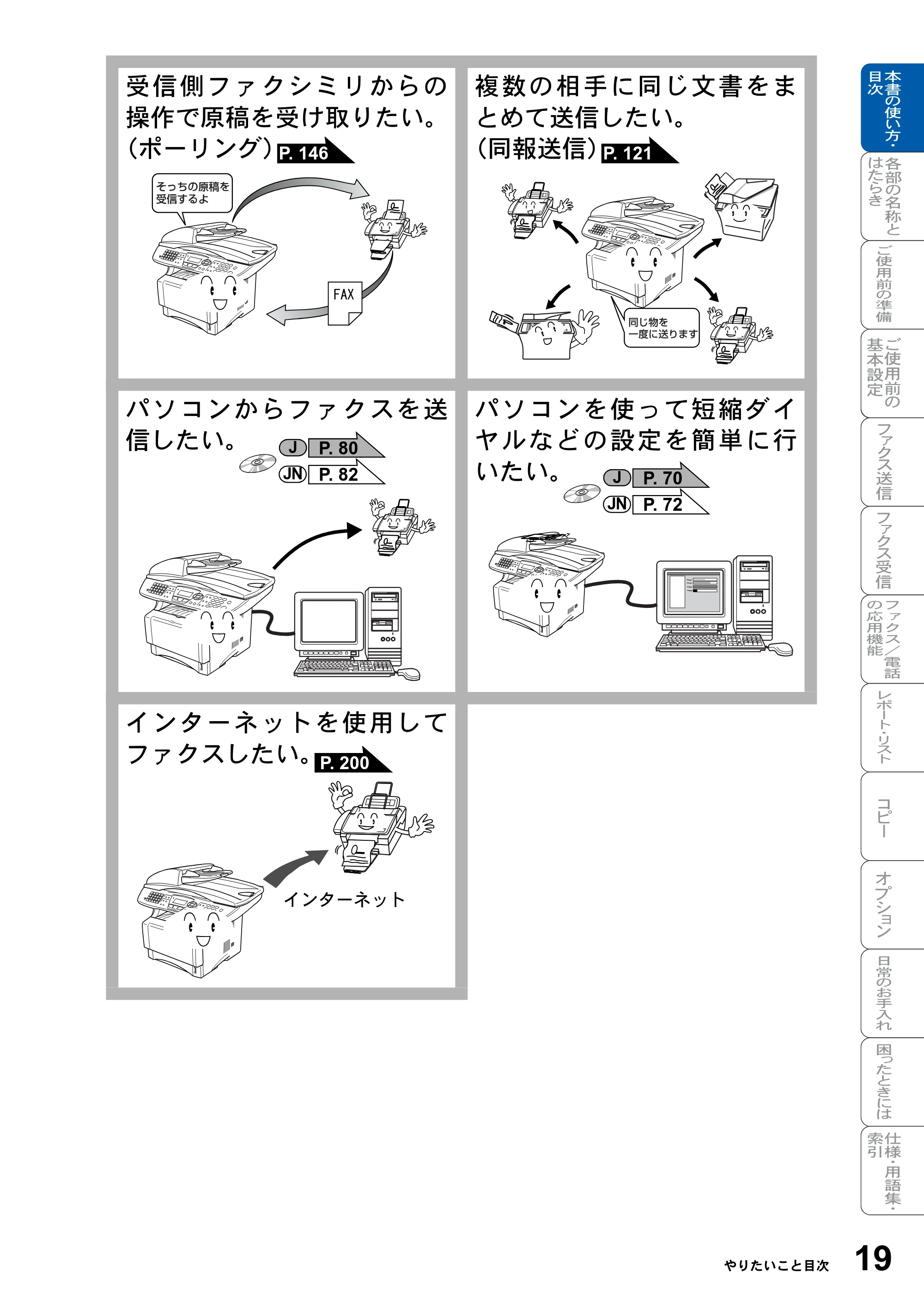 ブラザー MFC-8820J / MFC-8820JN 取扱説明書（本体） — 原本ページ — 19ページ