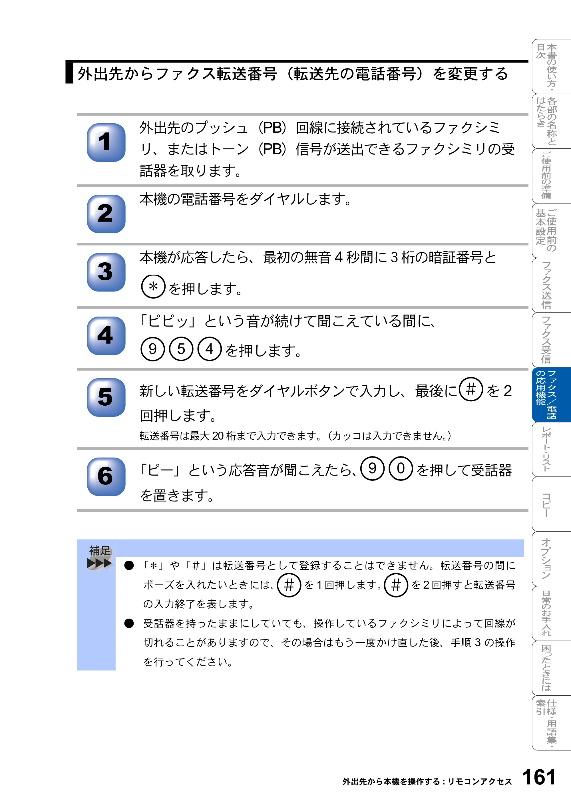 ブラザー MFC-8820J / MFC-8820JN 取扱説明書（本体） — 原本ページ — 161ページ