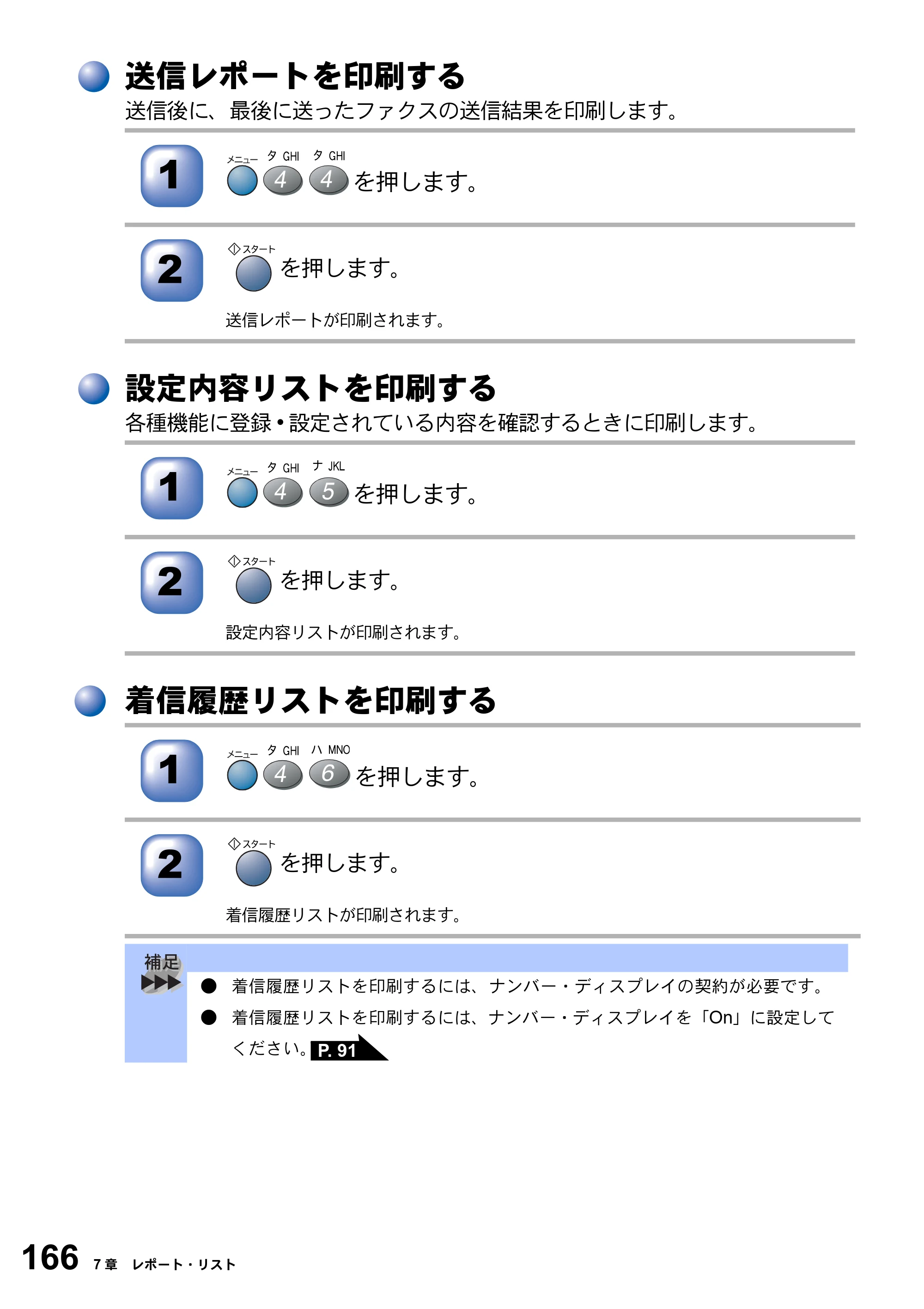 ブラザー MFC-8820J / MFC-8820JN 取扱説明書（本体） — 送信レポートを印刷する — 原本ページ — 166ページ