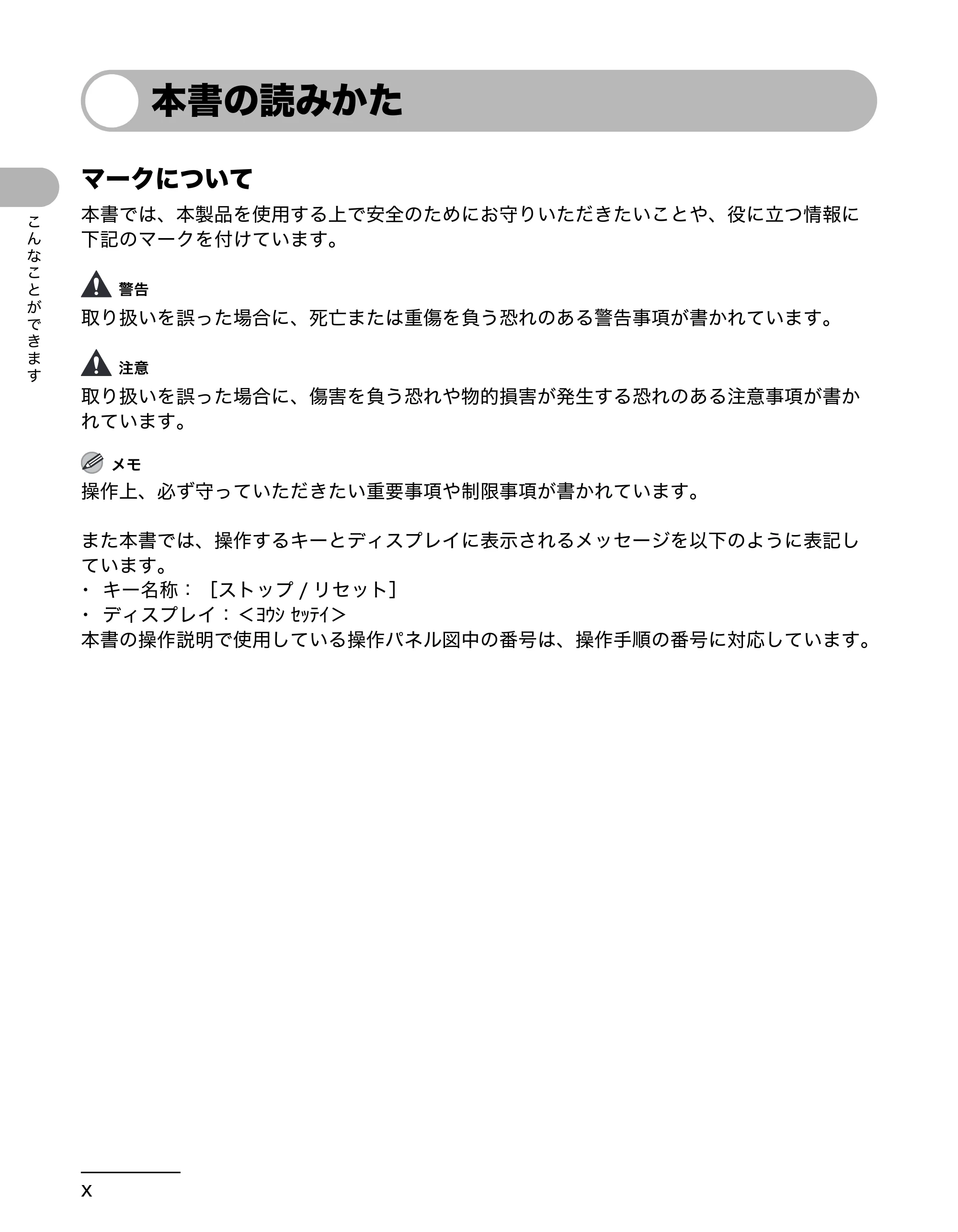 キヤノン MF3220 操作ガイド (基本編) (PDF形式/2.91Mバイト) — 本書の読みかた — 原本ページ — 11ページ