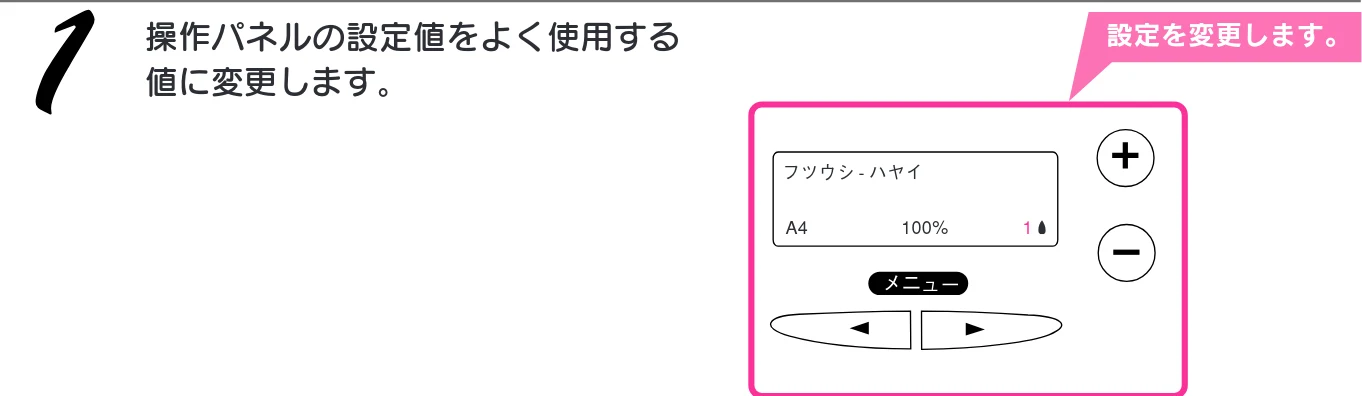 エプソン CC-600PX スタートアップガイド — 設定した値を保存する/保存した設定を呼び出す — 図版 49-1 — 49ページ