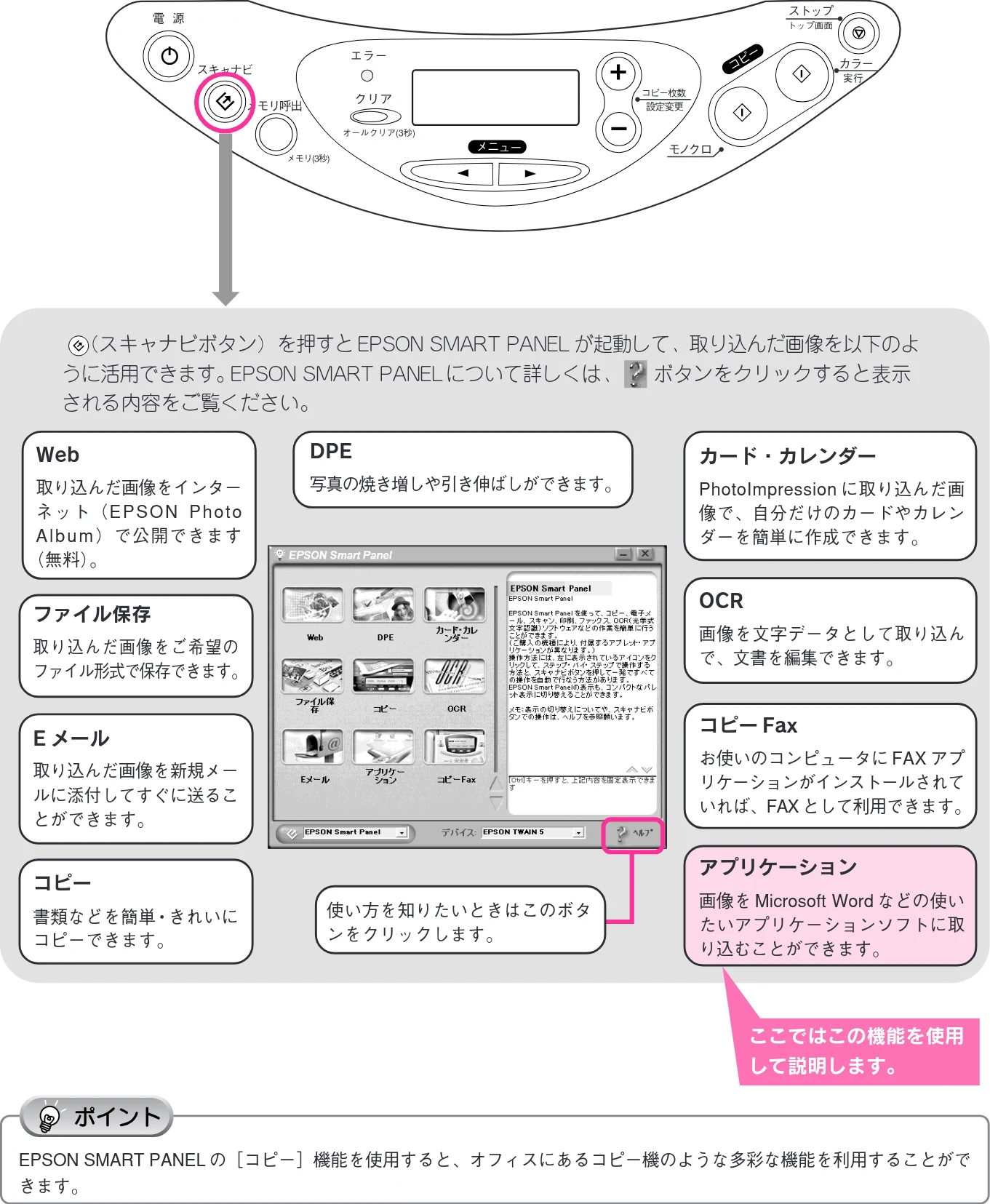 エプソン CC-600PX スタートアップガイド — 簡単に画像を取り込む — 図版 61-2 — 61ページ