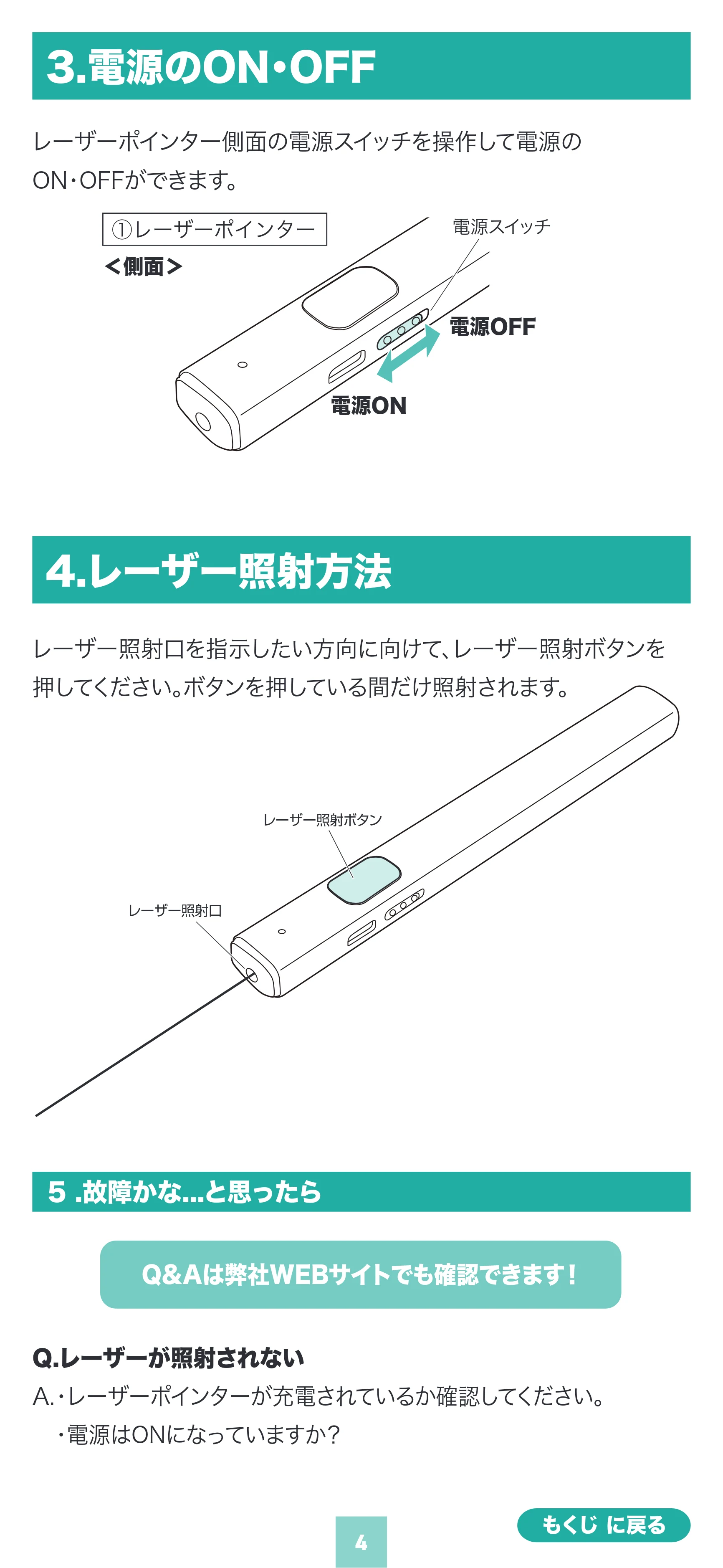 サンワサプライ LP-GL1020 取扱説明書 — 原本ページ — 4ページ
