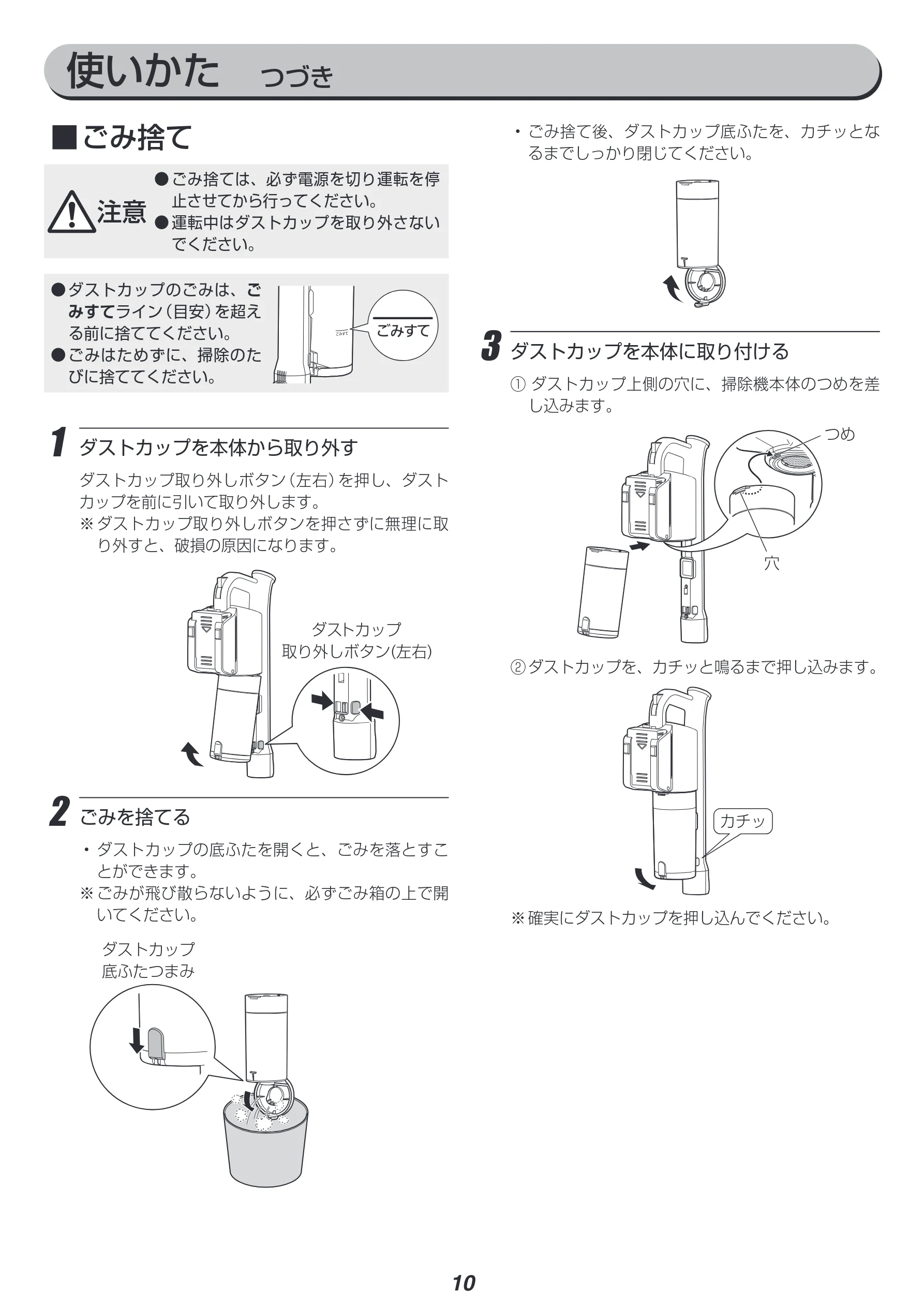 アイリスオーヤマ SCD-143P-HA 取扱説明書 — 使いかた つづき — 図版 10-1 — 10ページ