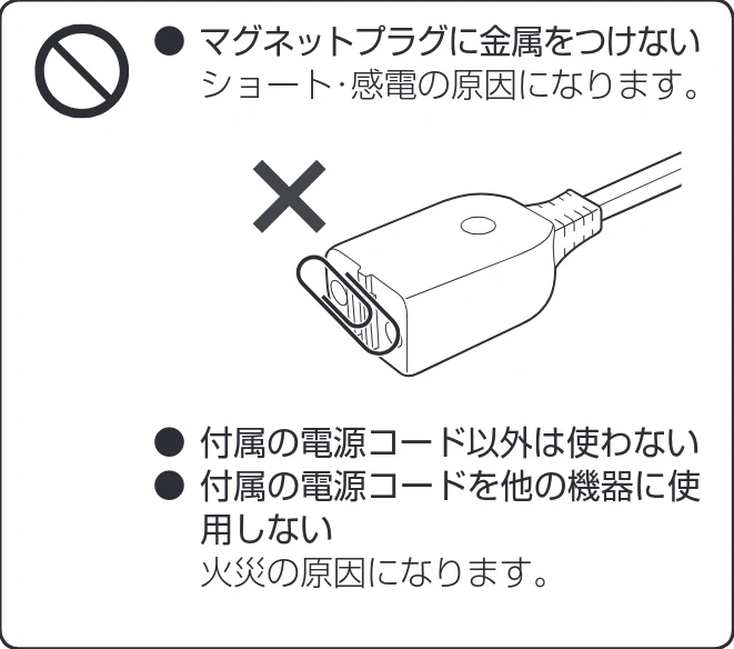 アイリスオーヤマ RC-PH30 取扱説明書 — 注意 誤った取り扱いをすると、人がけがをしたり、物的 損害が発生するおそれがある内容を示しています。 — 図版 5-1 — 5ページ