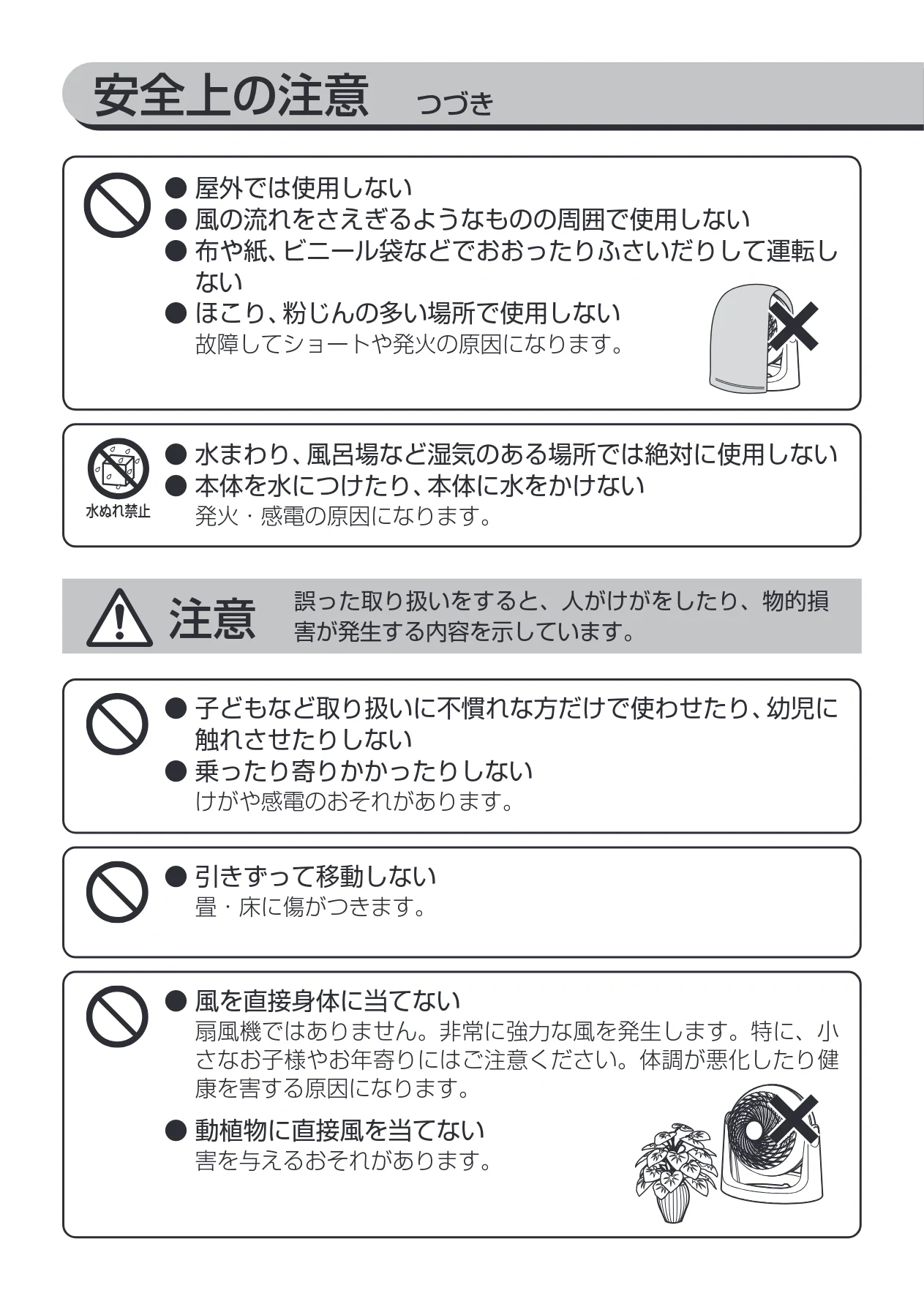アイリスオーヤマ KCF-MKM151N 取扱説明書 — 安全上の注意 つづき — 図版 4-1 — 4ページ