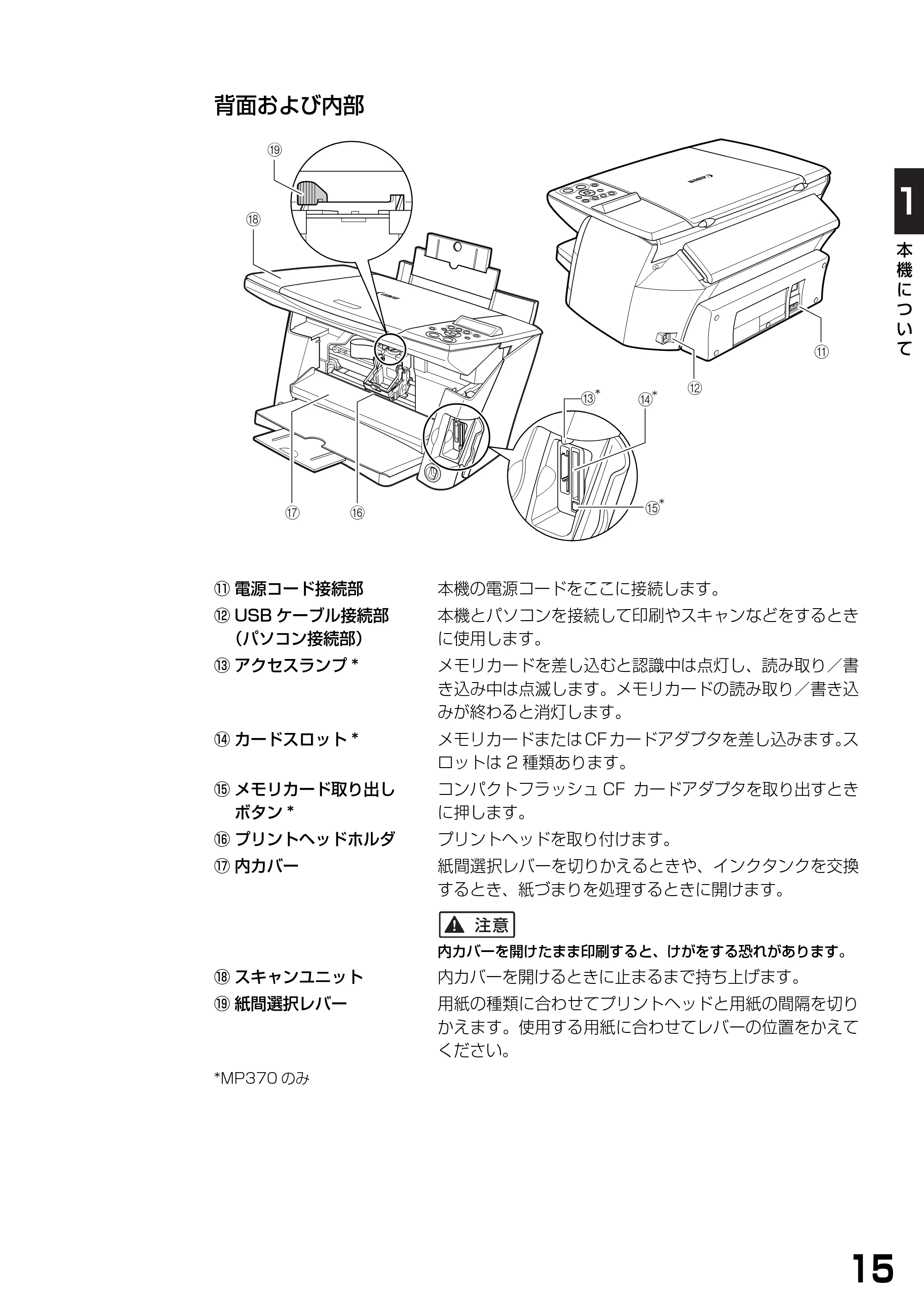 キヤノン PIXUS MP360 基本操作ガイド （PDF形式／4.56Mバイト） — 原本ページ — 17ページ