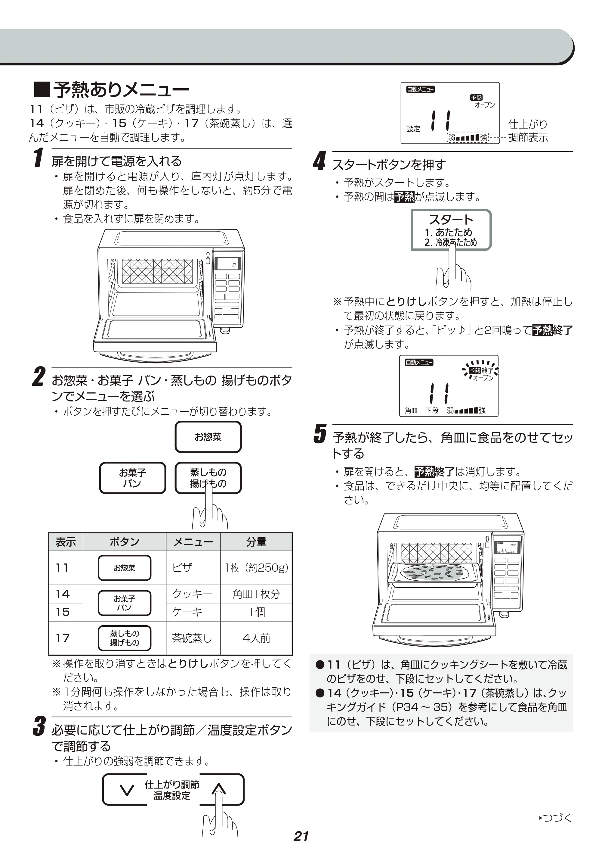 アイリスオーヤマ MO-F1801-WPG 取扱説明書 — 原本ページ — 21ページ