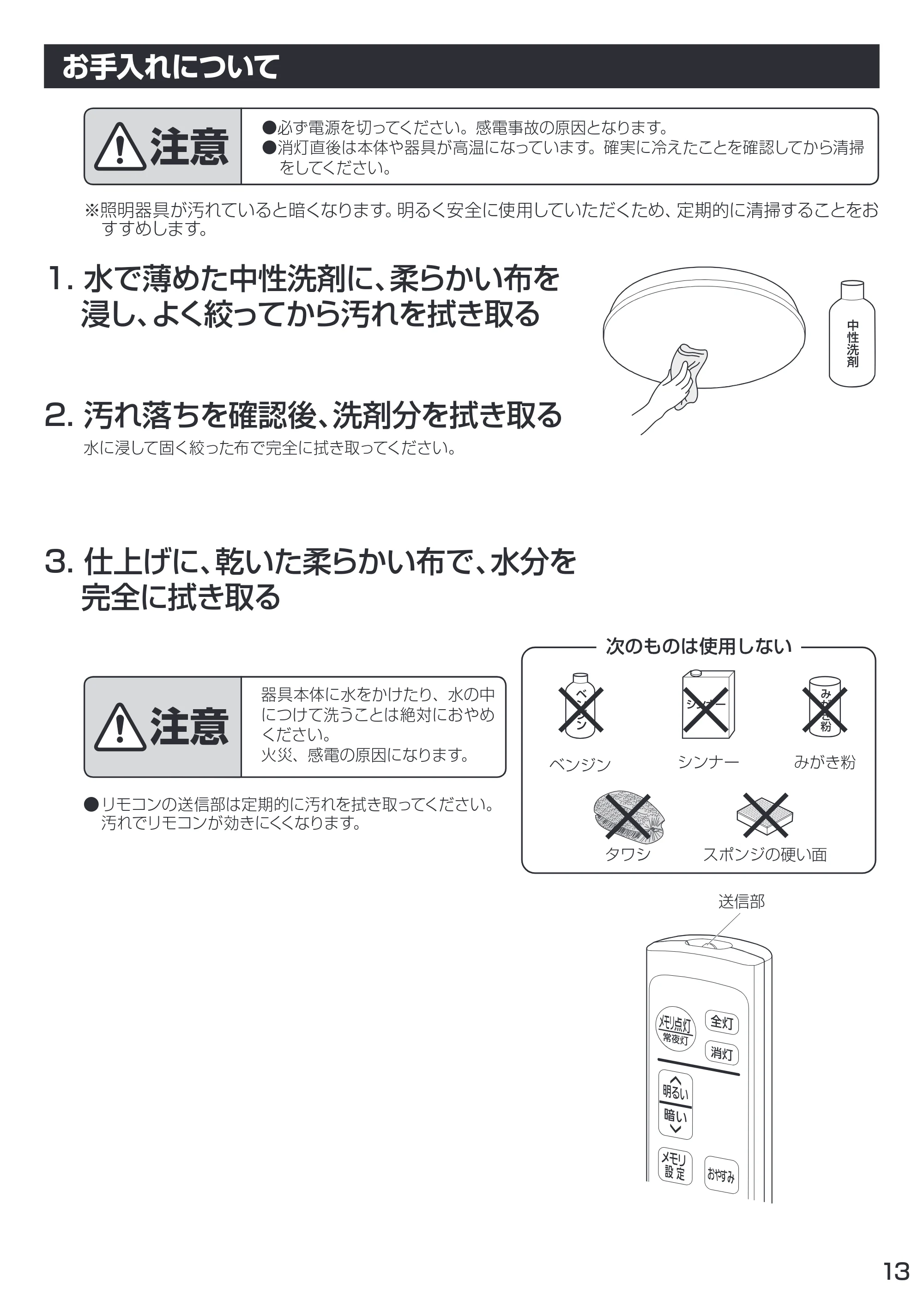 アイリスオーヤマ CL12D-4 取扱説明書 — 原本ページ — 13ページ
