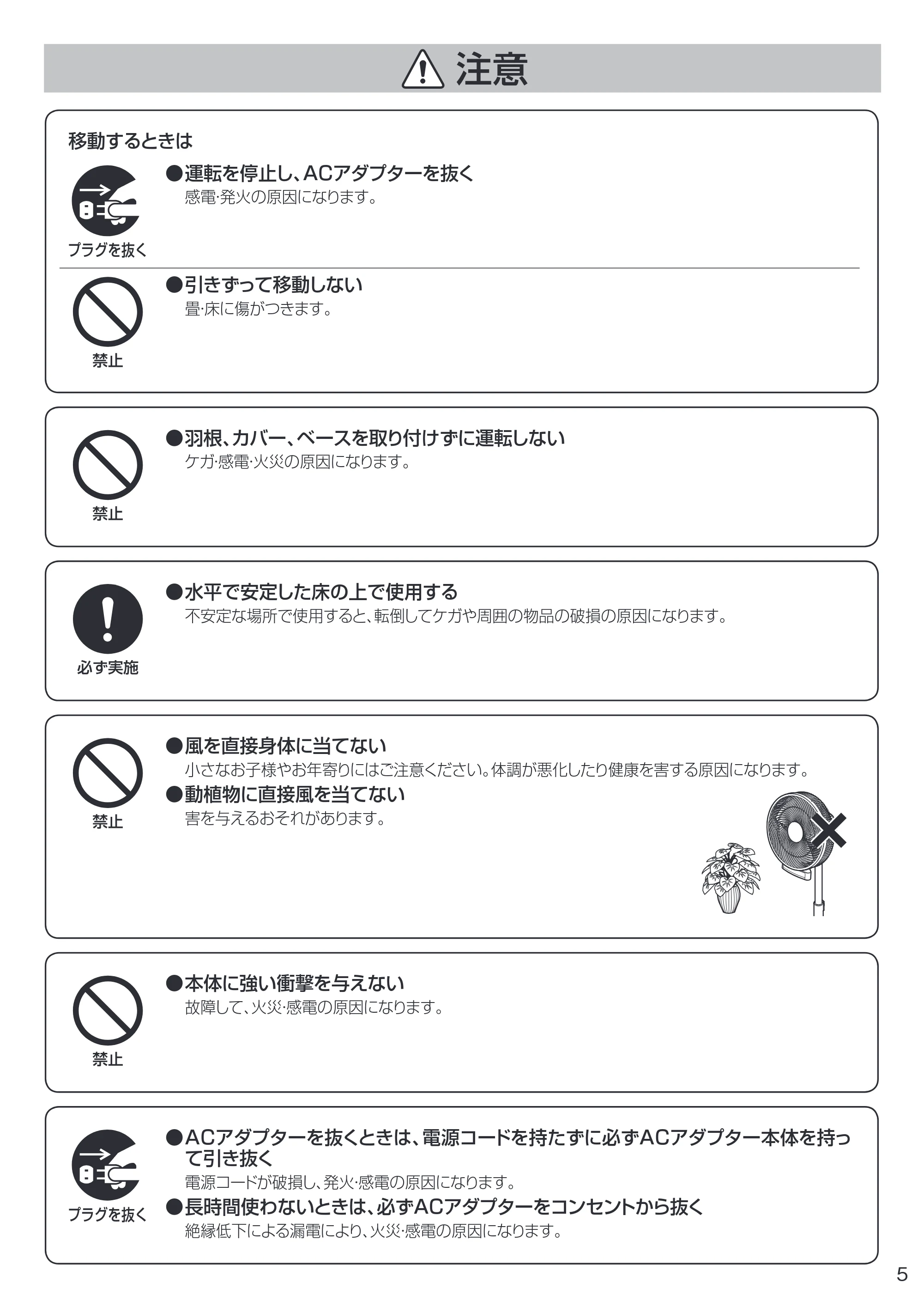 アイリスオーヤマ LFDJ-301H 取扱説明書 — 原本ページ — 5ページ