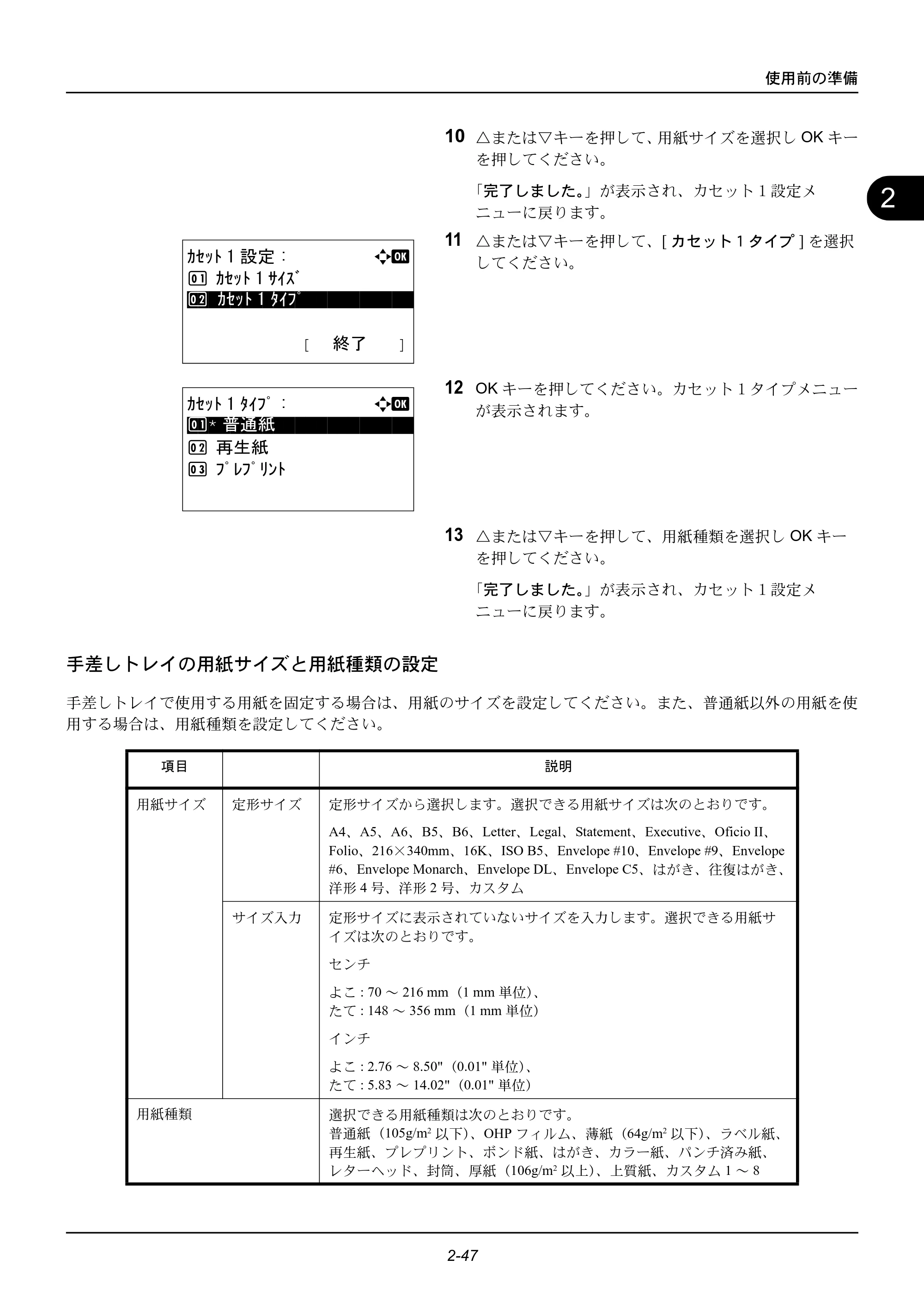 京セラ ECOSYS M2535dn ECOSYS M2535dn 使用説明書 — 手差しトレイの用紙サイズと用紙種類の設定 — 原本ページ — 83ページ