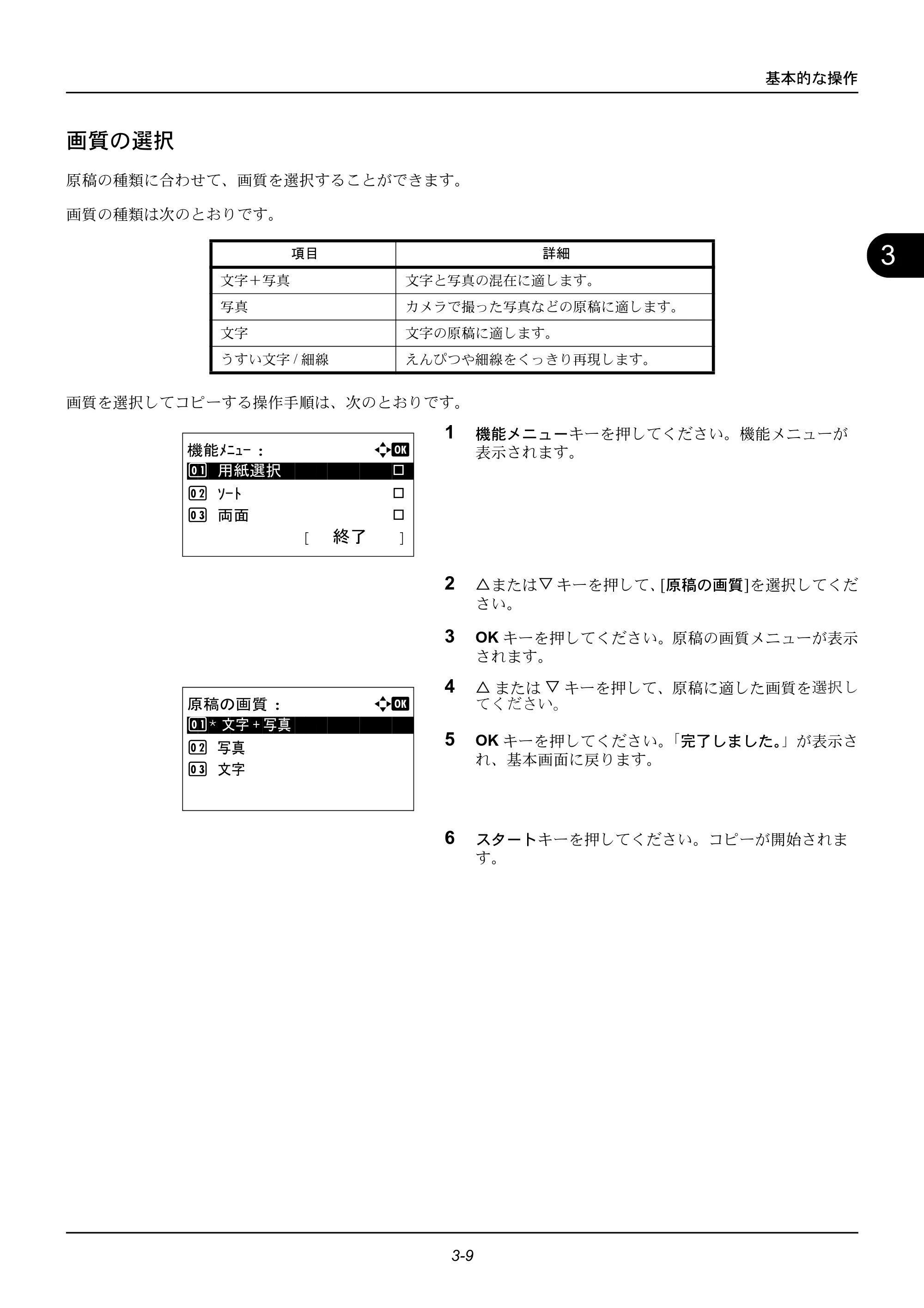 京セラ ECOSYS M2535dn ECOSYS M2535dn 使用説明書 — 画質の選択 — 原本ページ — 97ページ