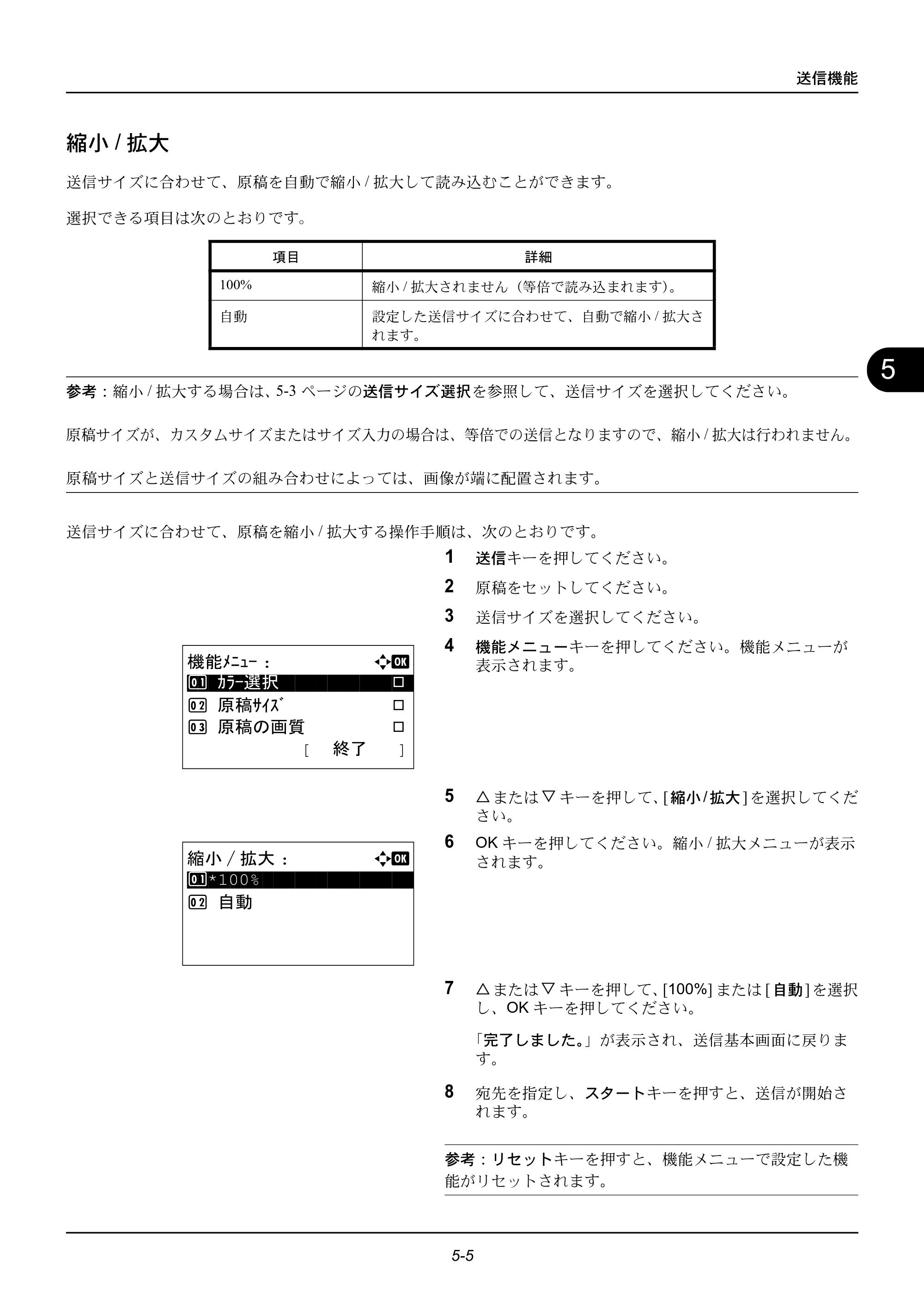 京セラ ECOSYS M2535dn ECOSYS M2535dn 使用説明書 — 縮小/拡大 — 原本ページ — 143ページ