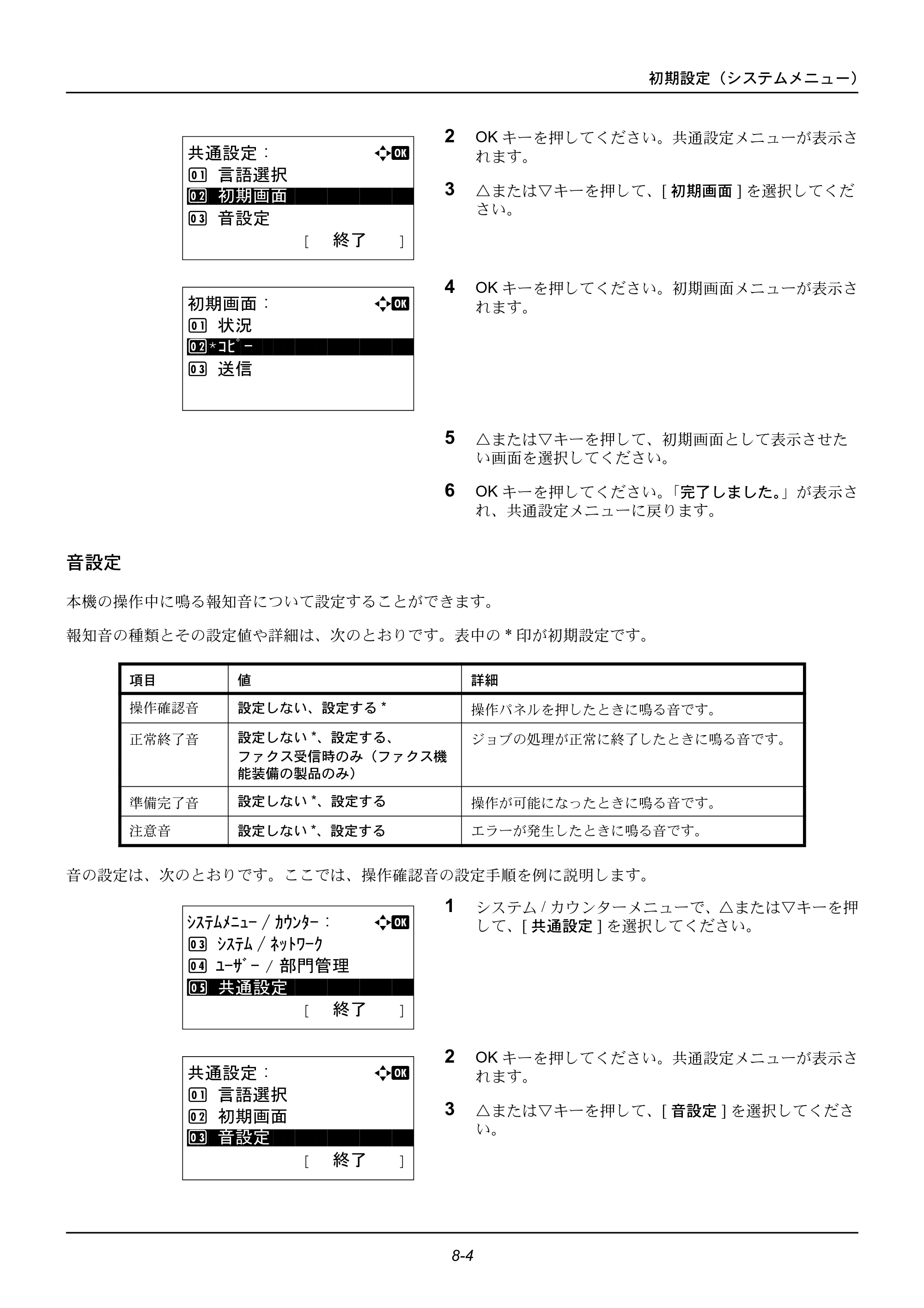 京セラ ECOSYS M2535dn ECOSYS M2535dn 使用説明書 — 音設定 — 原本ページ — 200ページ