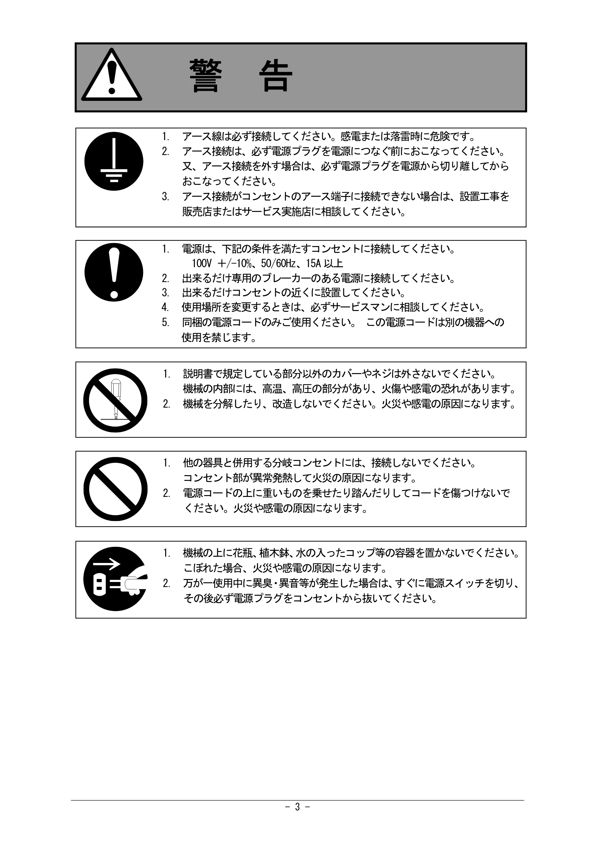 京セラ KIP 7170G KIP 7170G取扱説明書 — 警 告 — 原本ページ — 4ページ