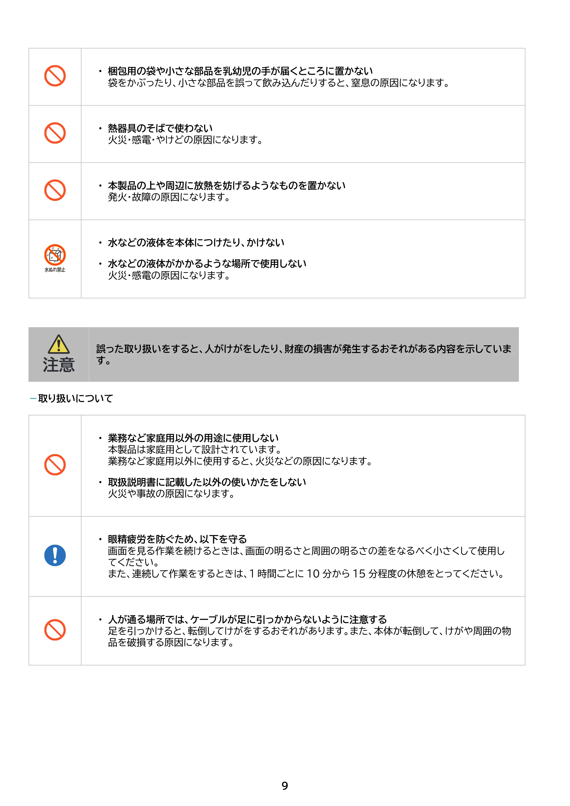 アイリスオーヤマ DP-EF184S 取扱説明書 — 原本ページ — 9ページ