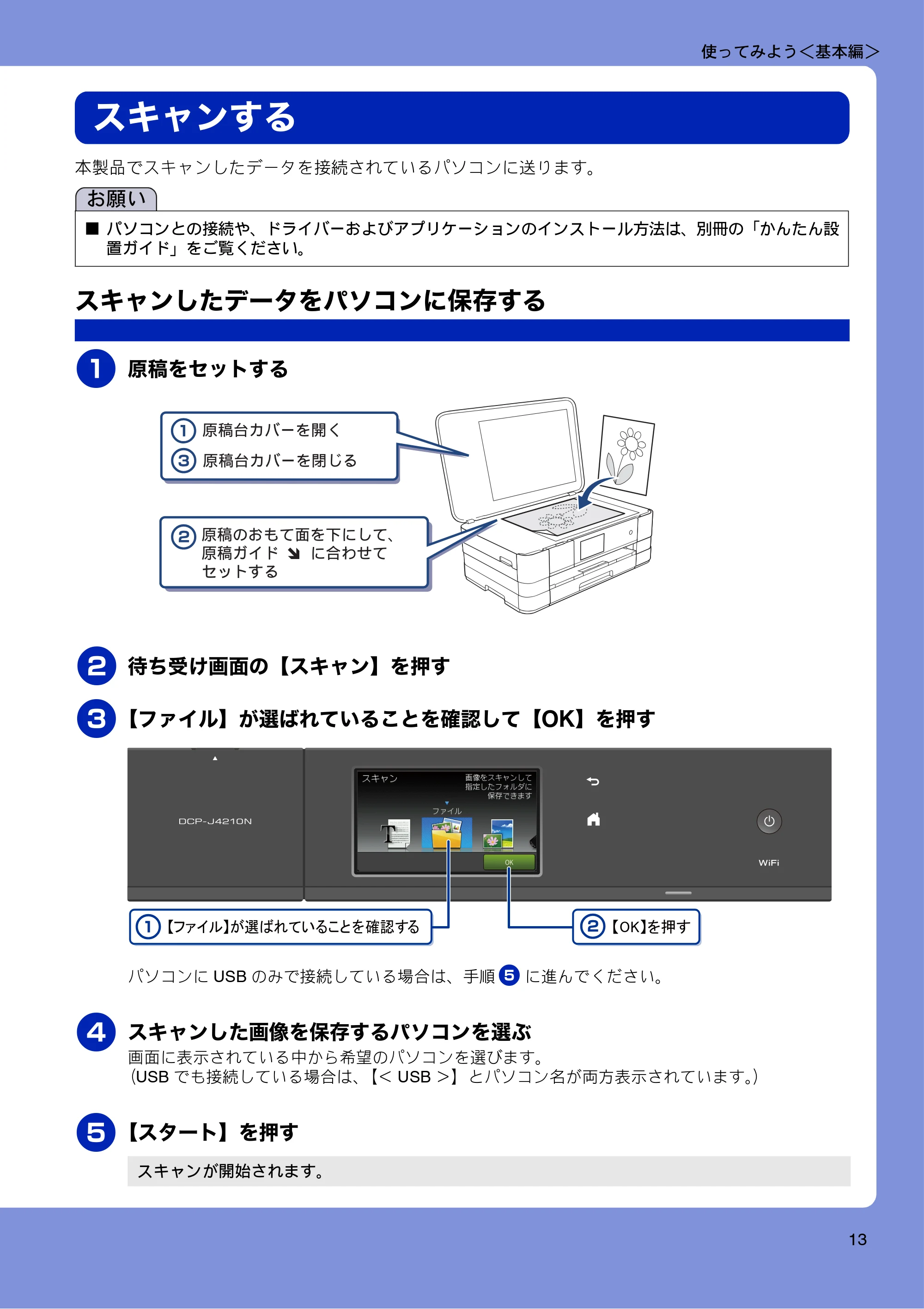 ブラザー DCP-J4210N ユーザーズガイド ~基本編~ — スキャンする — 原本ページ — 15ページ