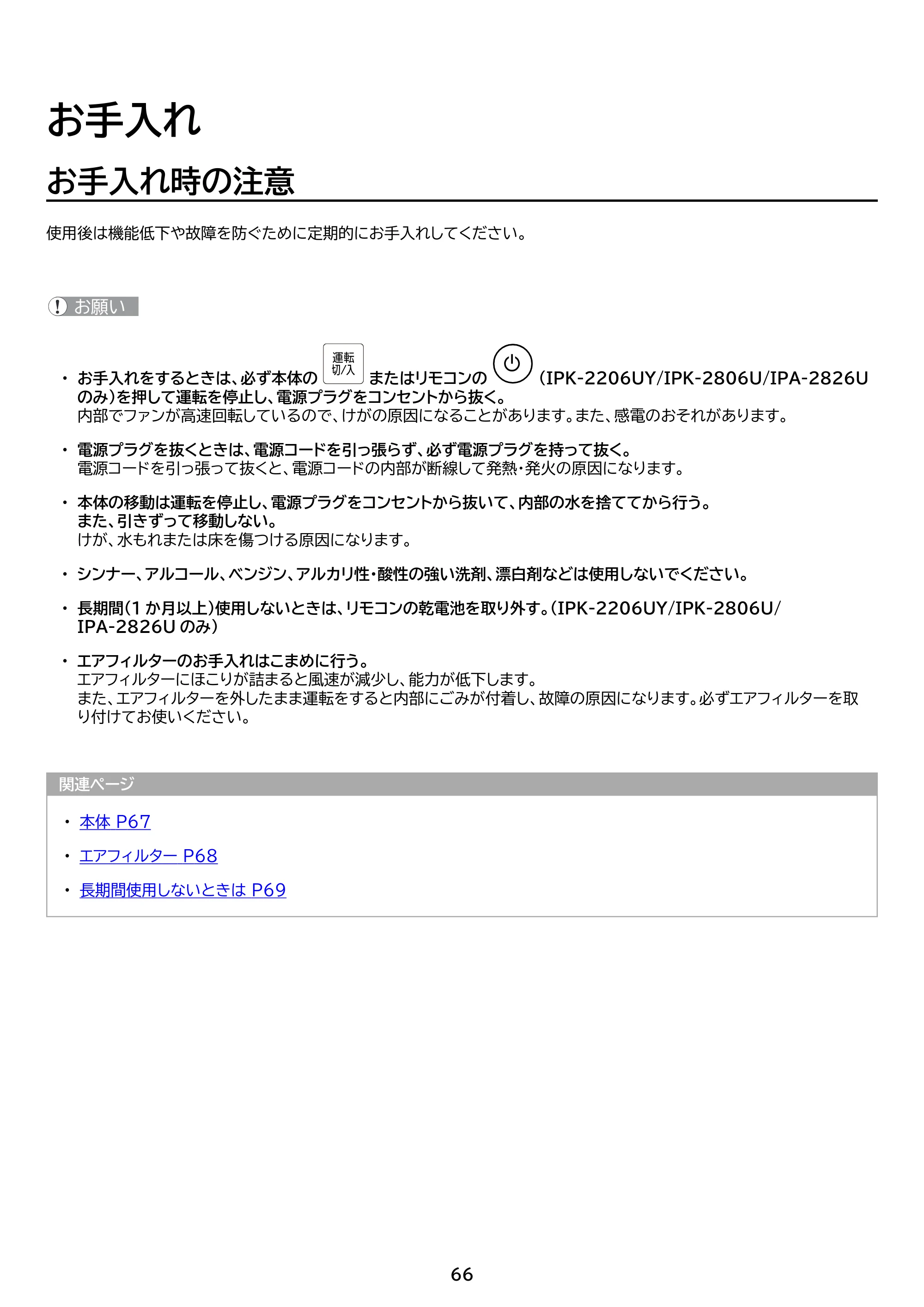 アイリスオーヤマ IPK-2806U 取扱説明書 — 原本ページ — 66ページ