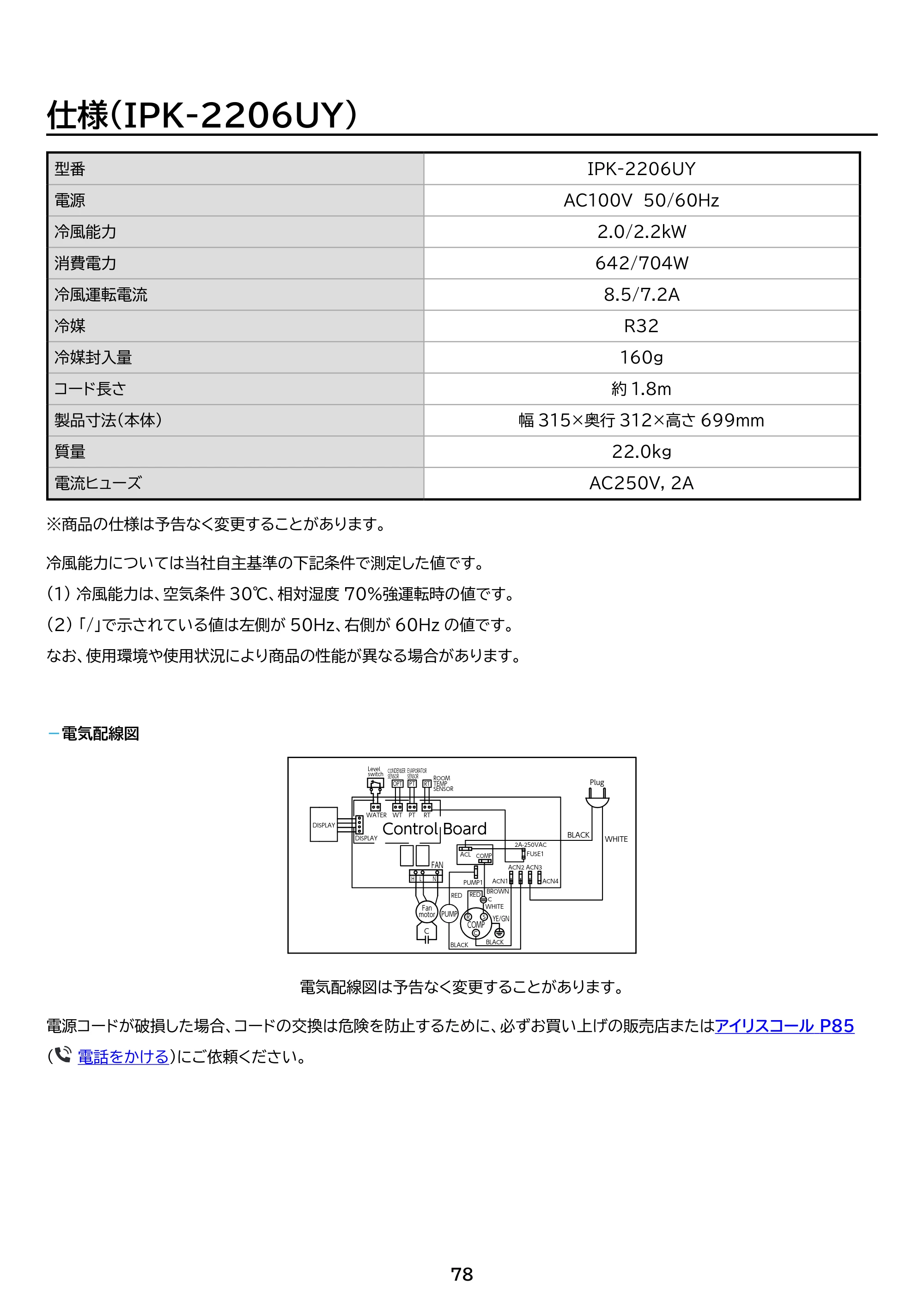 アイリスオーヤマ IPK-2806U 取扱説明書 — 原本ページ — 78ページ
