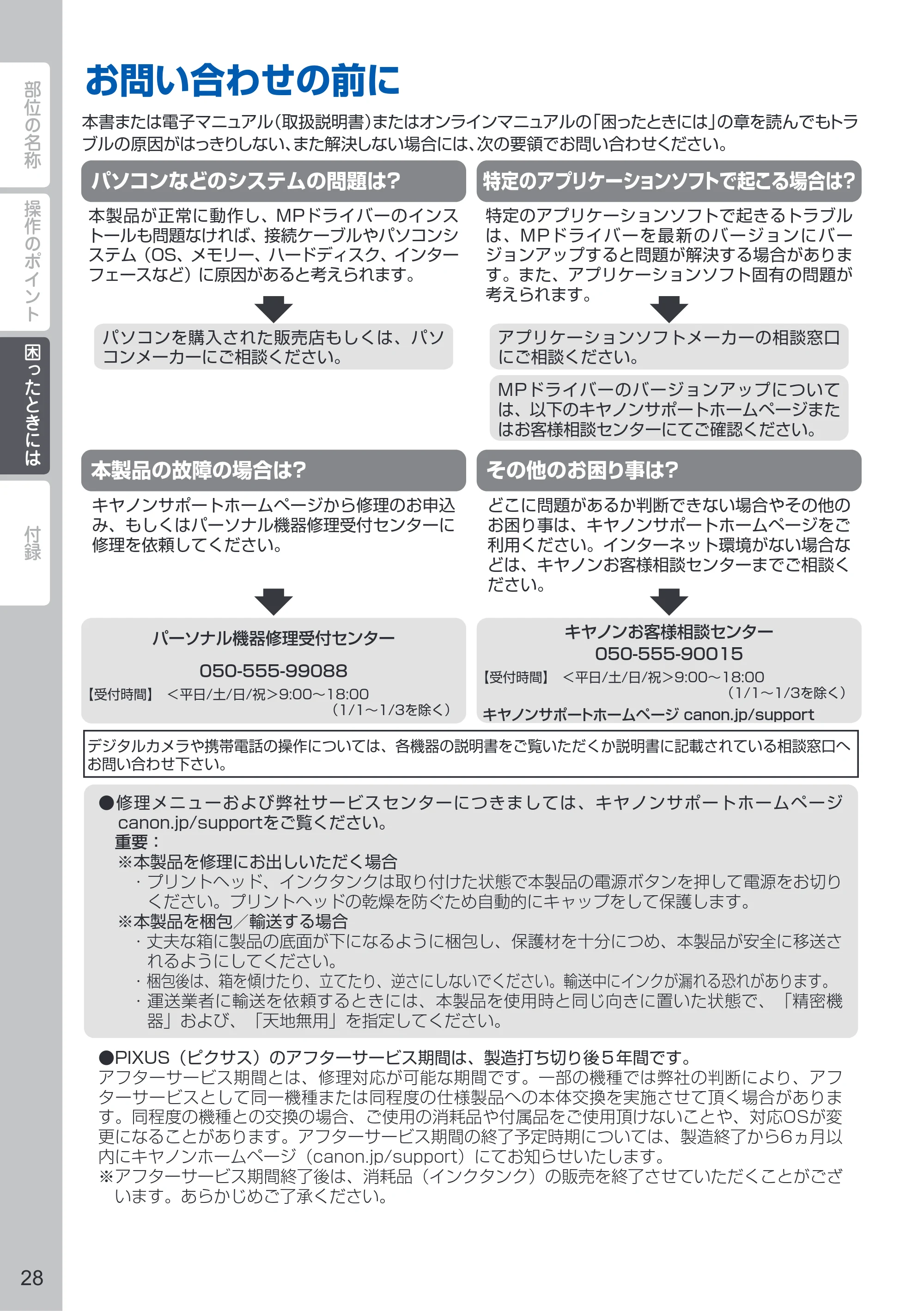 キヤノン PIXUS MG5630 PIXUS 早わかり（PDF：3.06MB） — お問い合わせの前に — 原本ページ — 30ページ