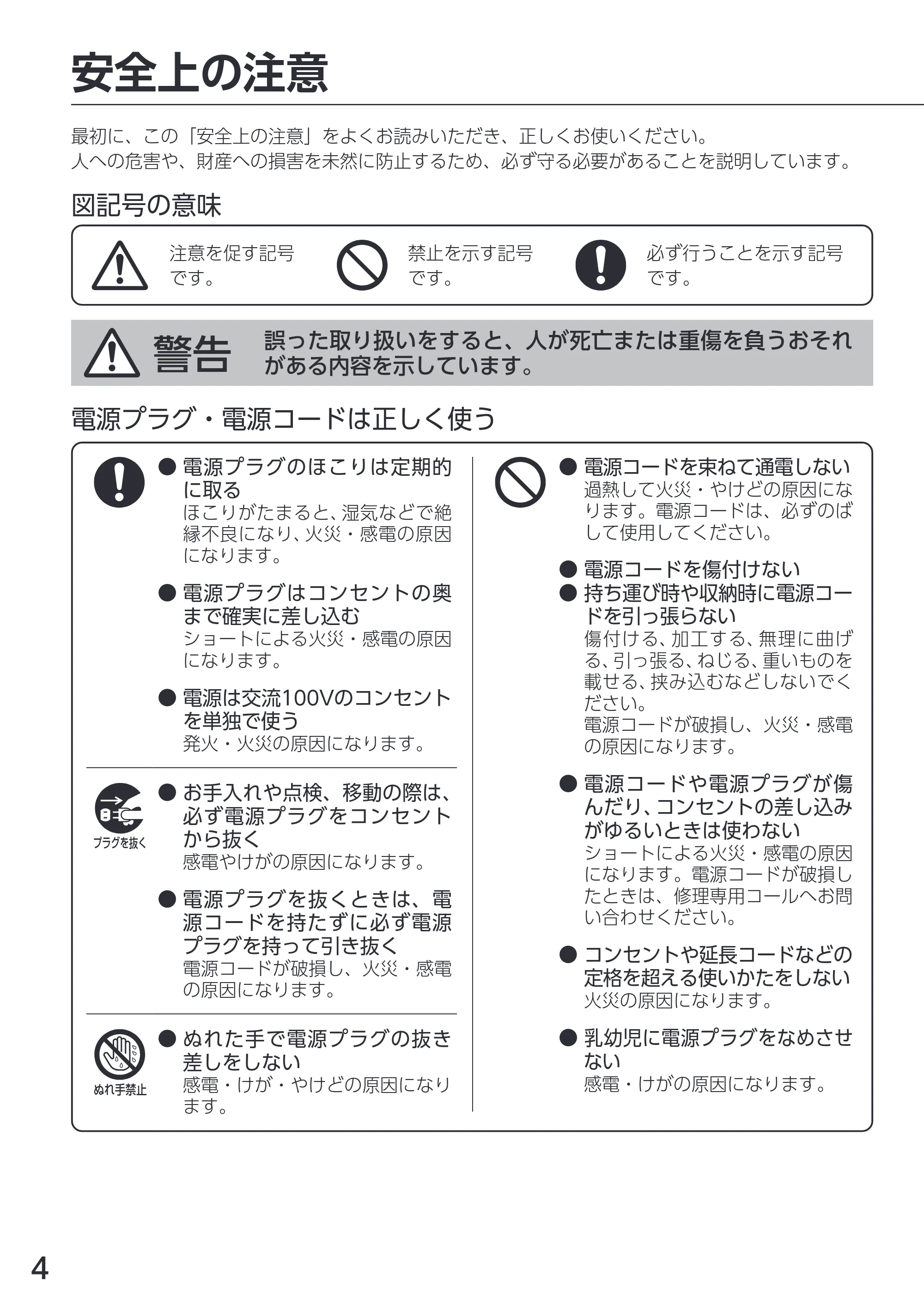 アイリスオーヤマ RC-MEA50 取扱説明書 — 原本ページ — 4ページ