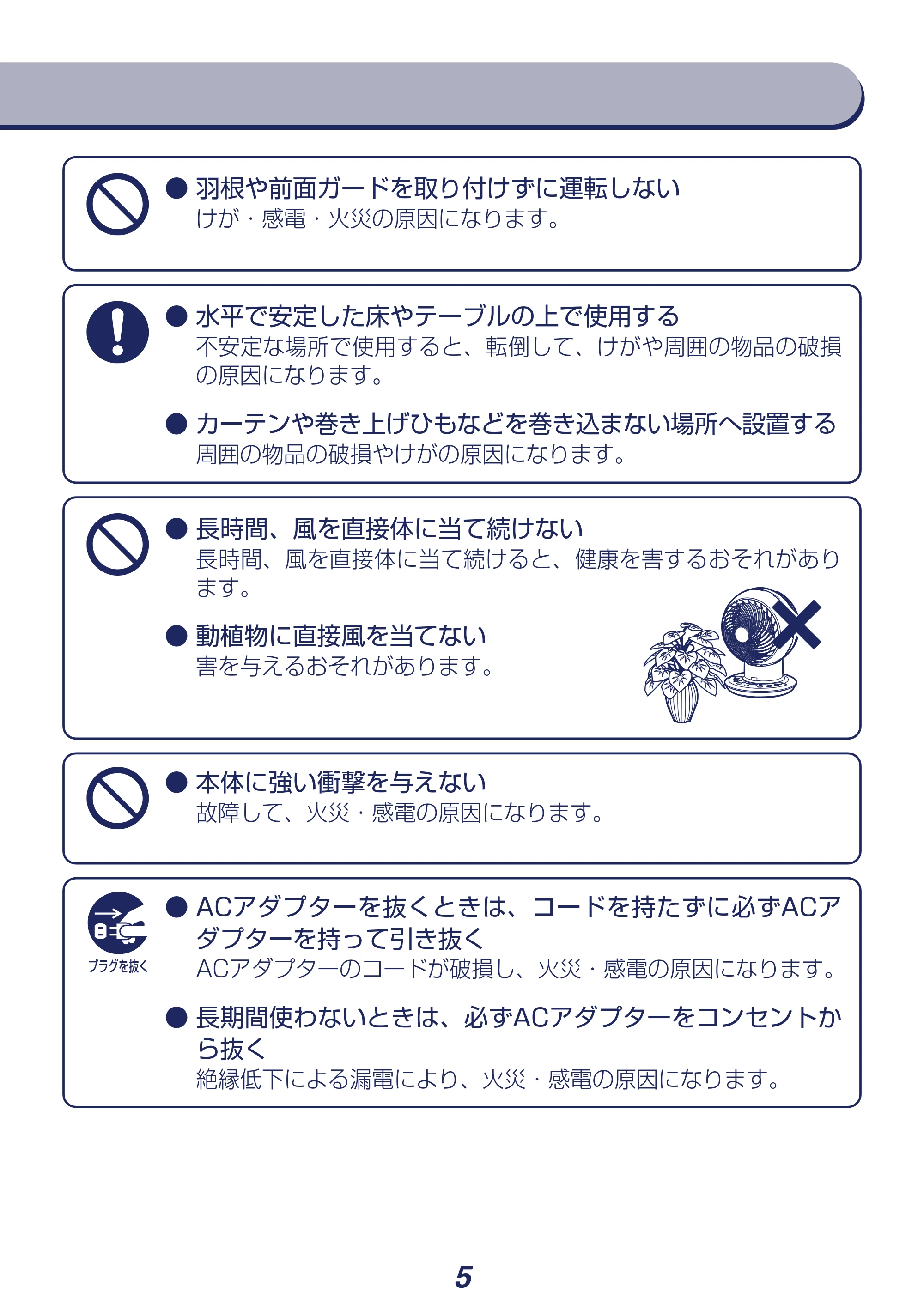 アイリスオーヤマ DCJET15 / KCF-SDCC152T 取扱説明書 — 原本ページ — 5ページ