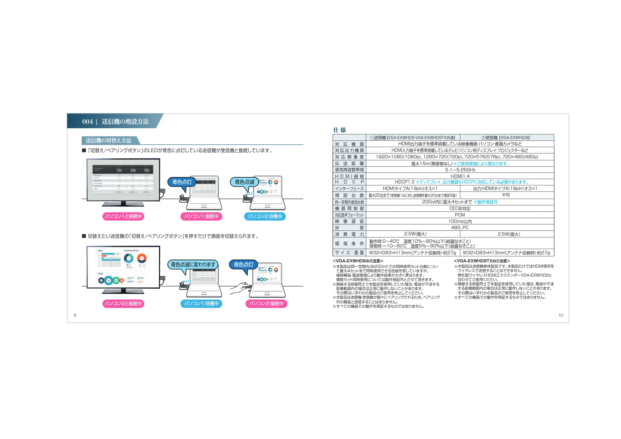 サンワサプライ VGA-EXWHD9 / VGA-EXWHD9TX 取扱説明書 — 原本ページ — 6ページ