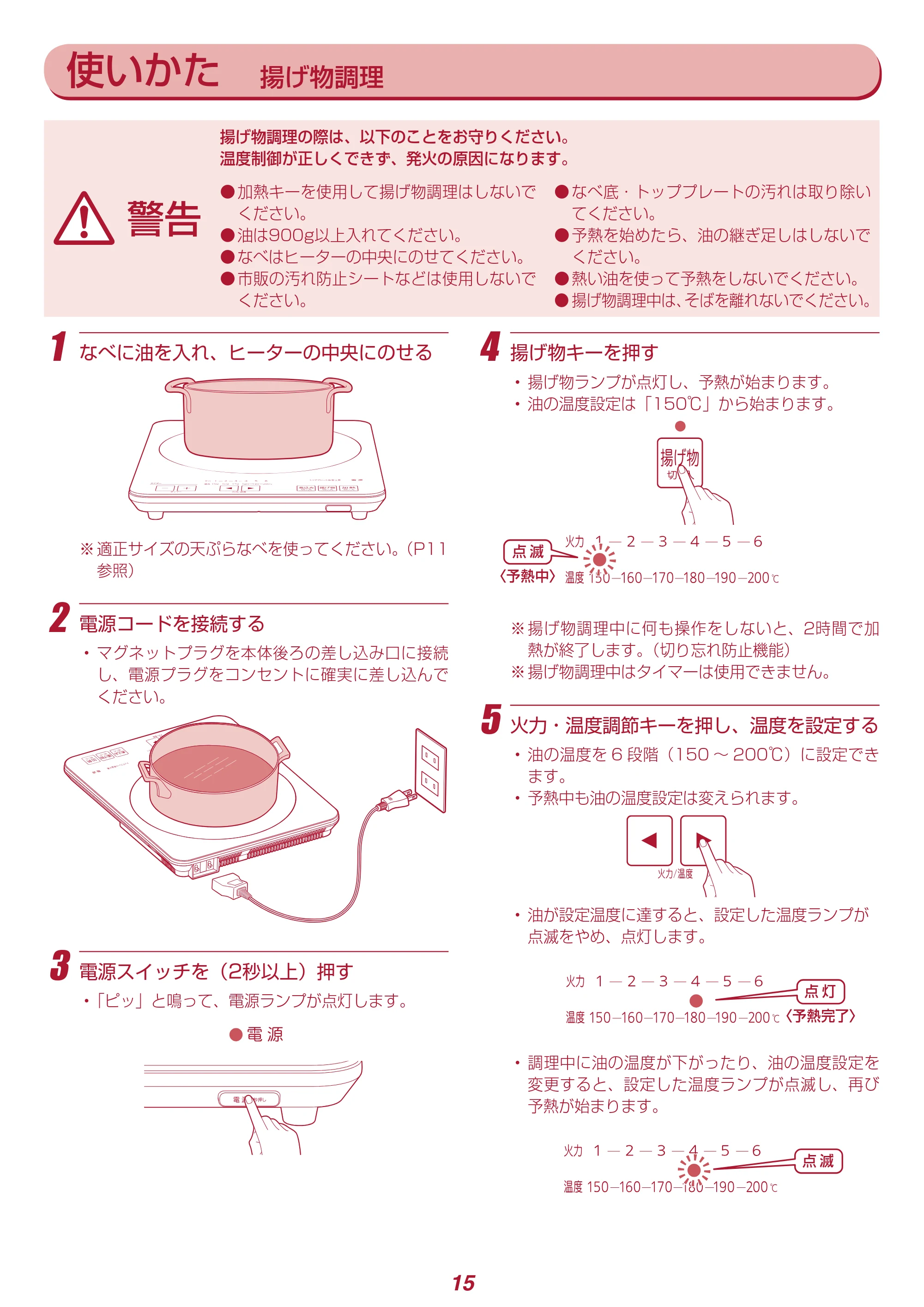 アイリスオーヤマ IHC-T41 取扱説明書 — 原本ページ — 15ページ