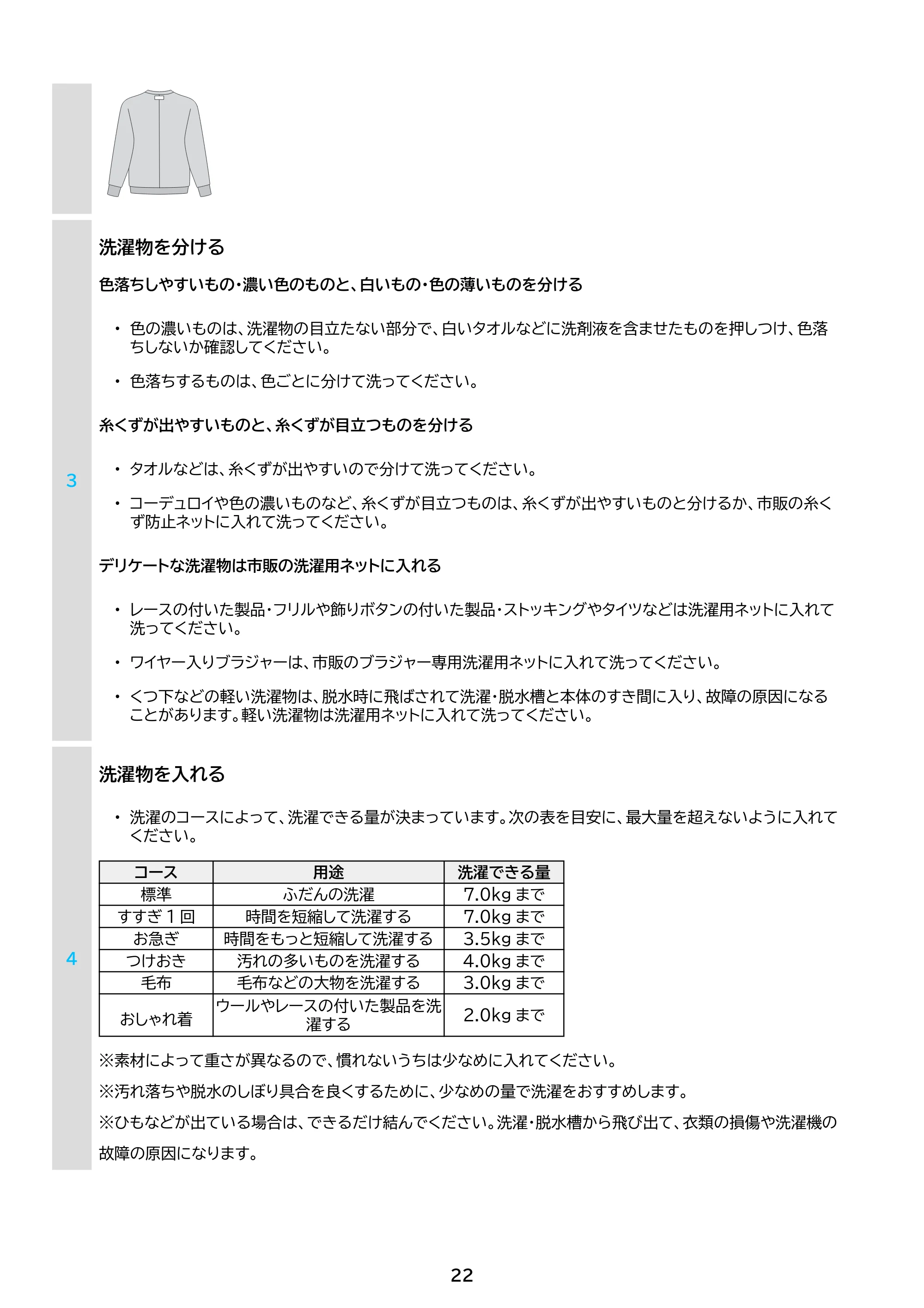 アイリスオーヤマ ITW-70A01-BH 取扱説明書 — 原本ページ — 22ページ