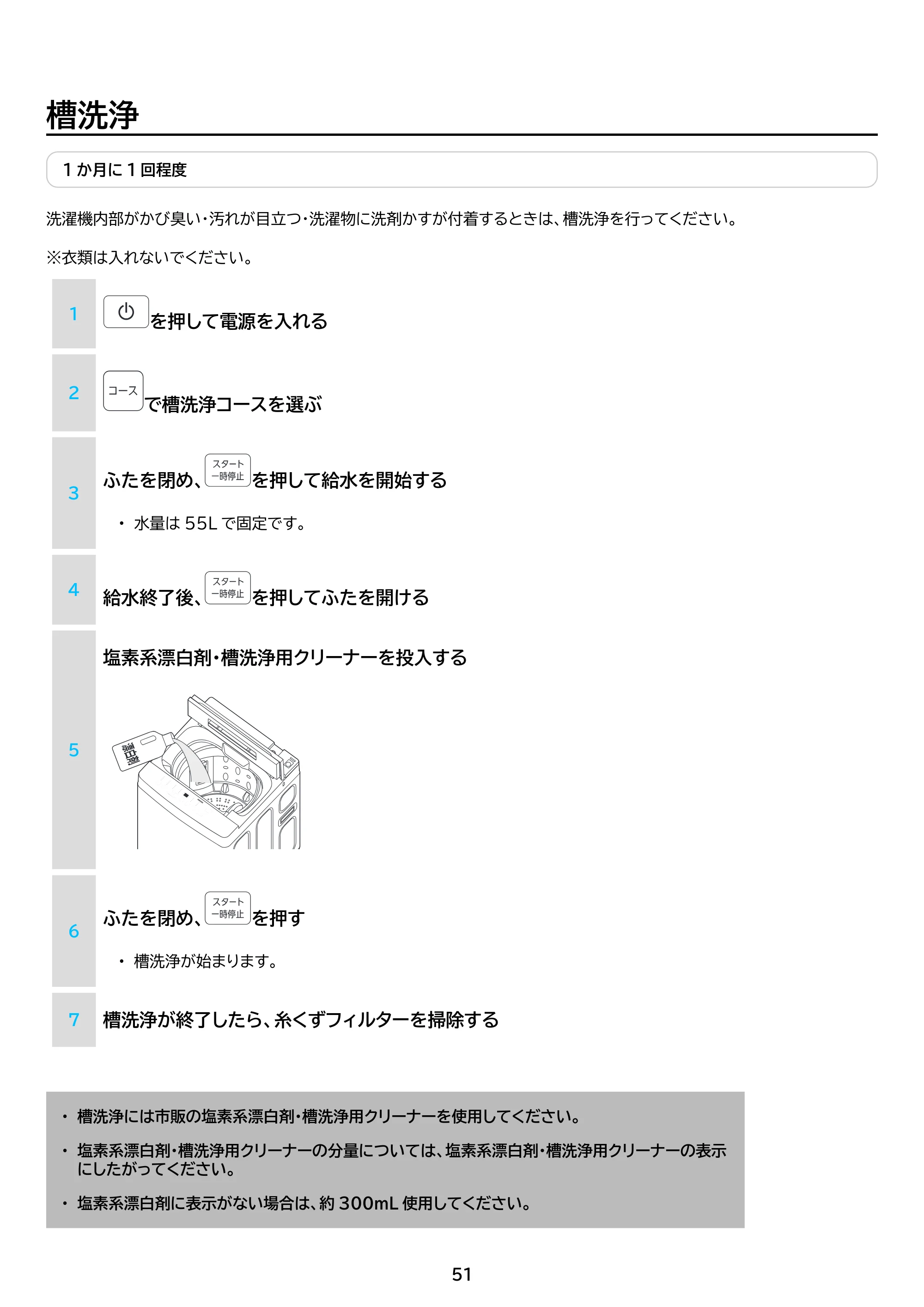 アイリスオーヤマ ITW-70A01-BH 取扱説明書 — 原本ページ — 51ページ