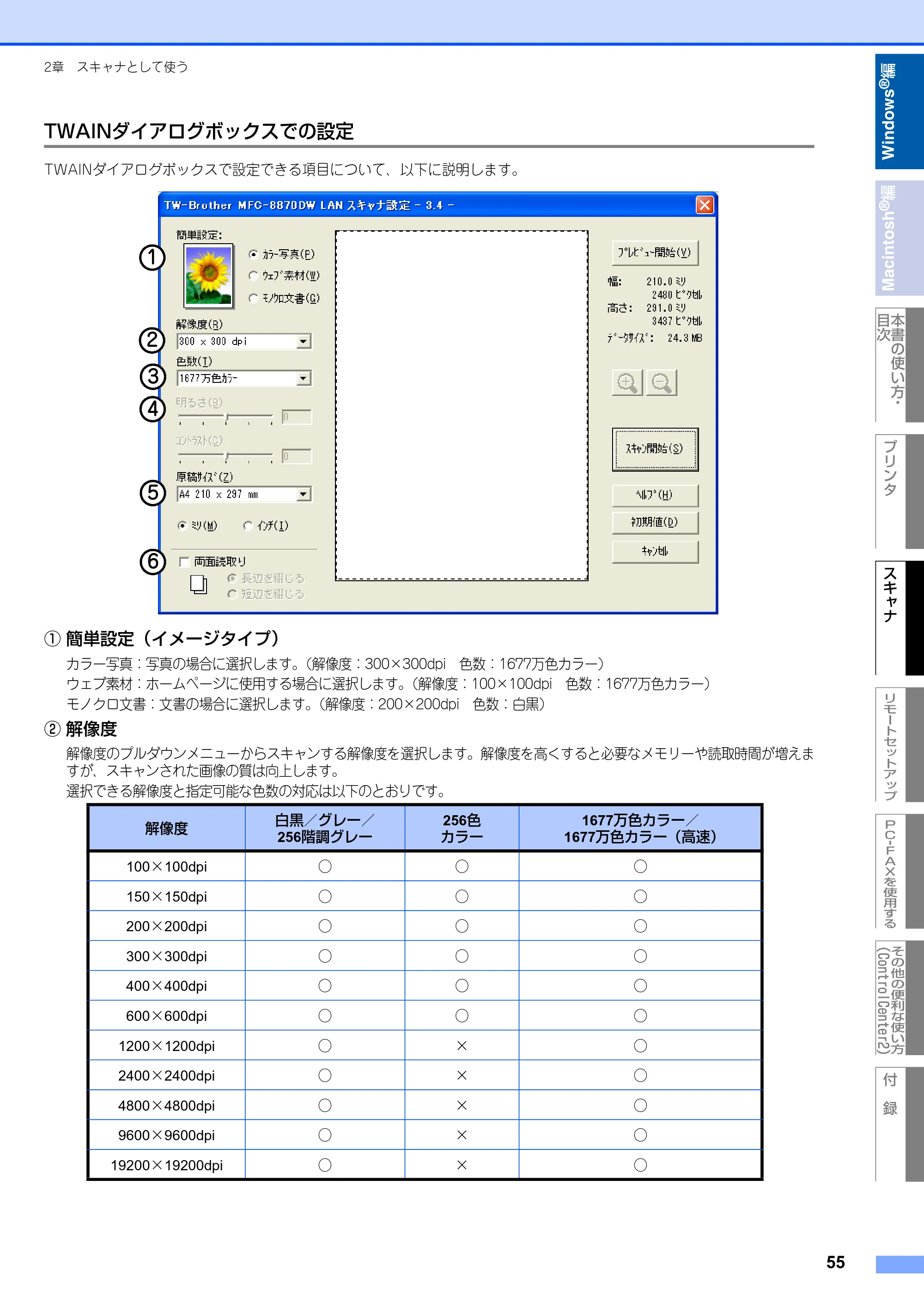 ブラザー MFC-8460N ユーザーズガイド ～パソコン活用編～ — 原本ページ — 56ページ