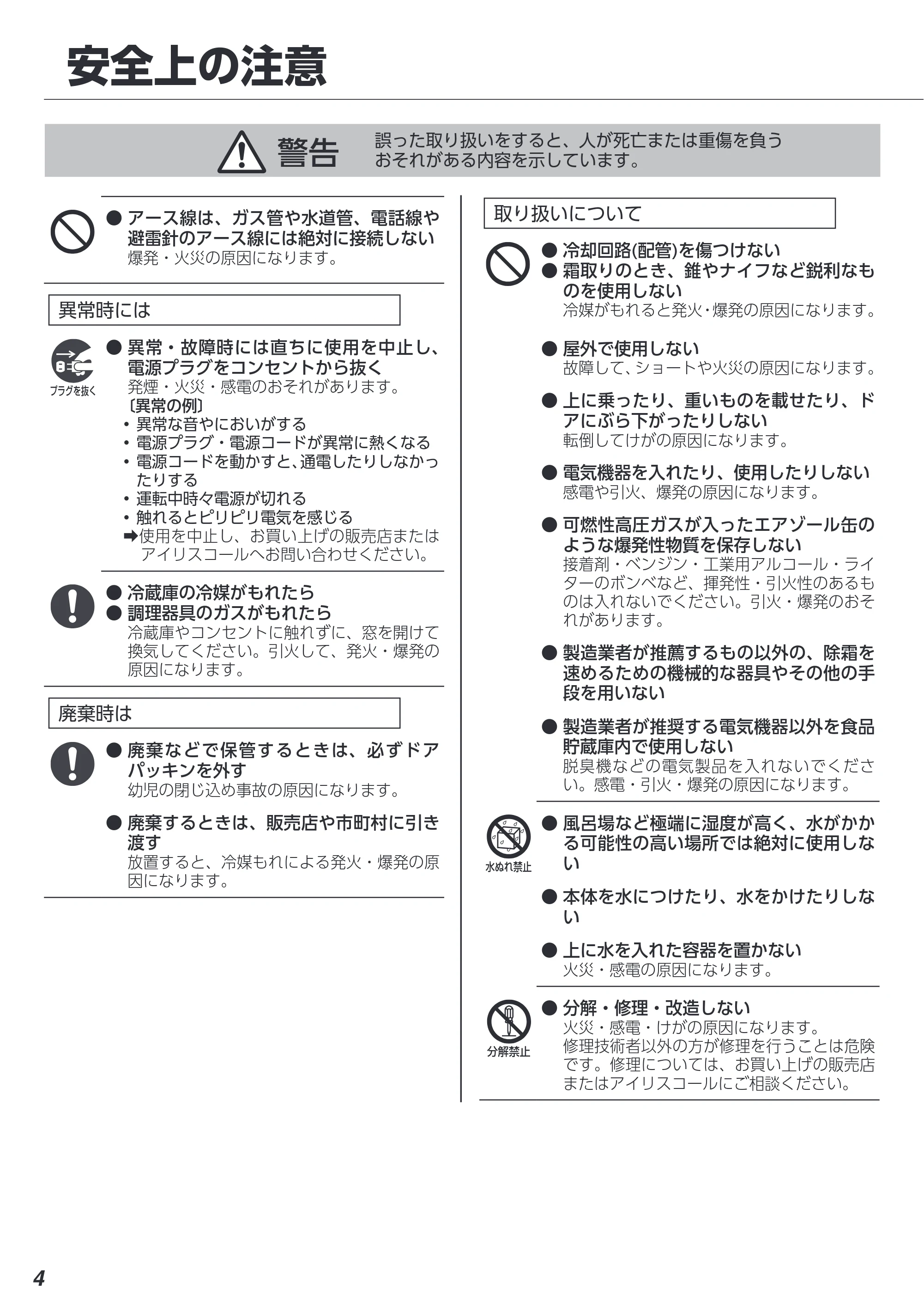 アイリスオーヤマ IRSD-13A 取扱説明書 — 原本ページ — 4ページ