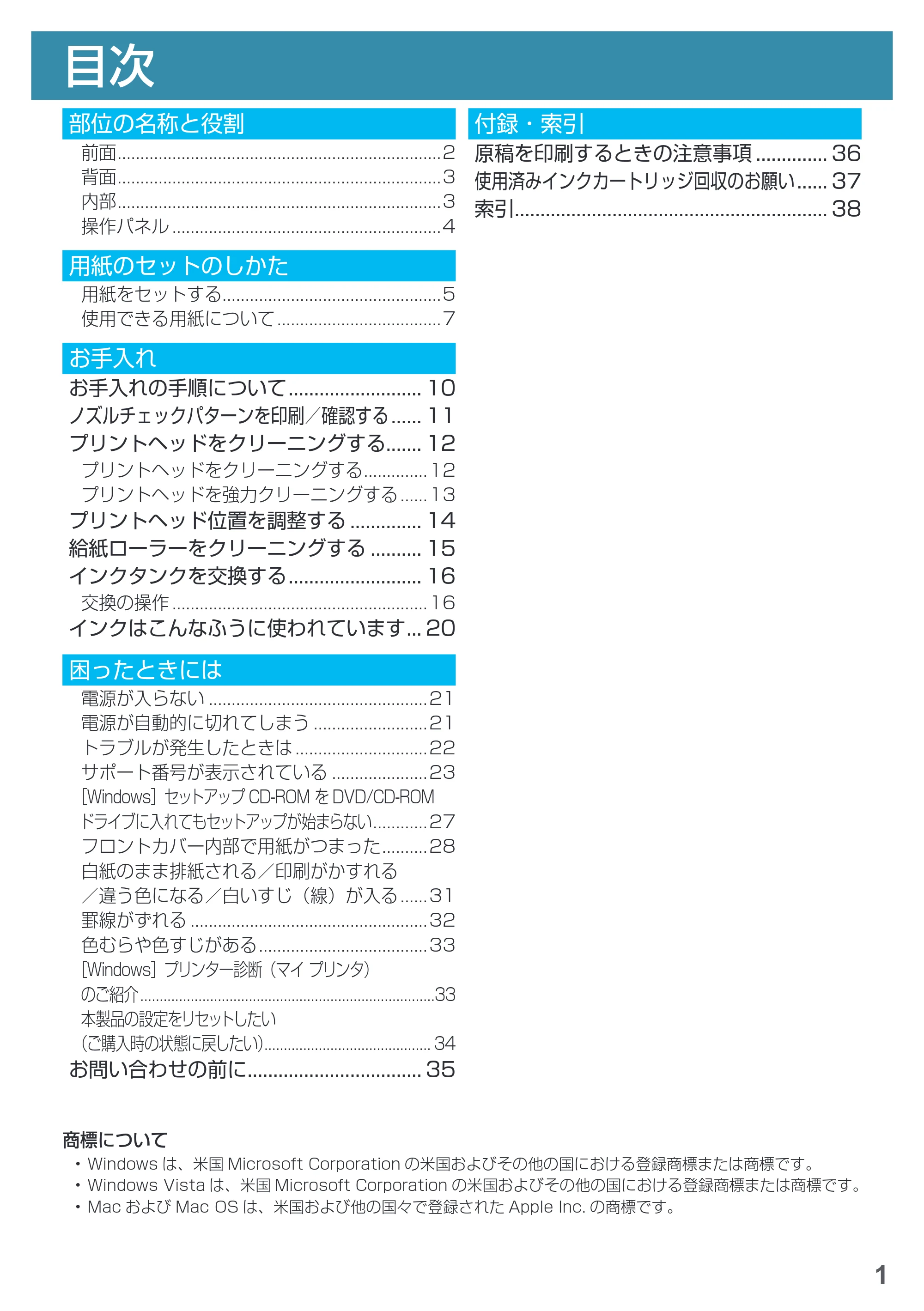 キヤノン MAXIFY iB4130 基本操作マニュアル（PDF：2.59MB） — 目次 — 原本ページ — 3ページ