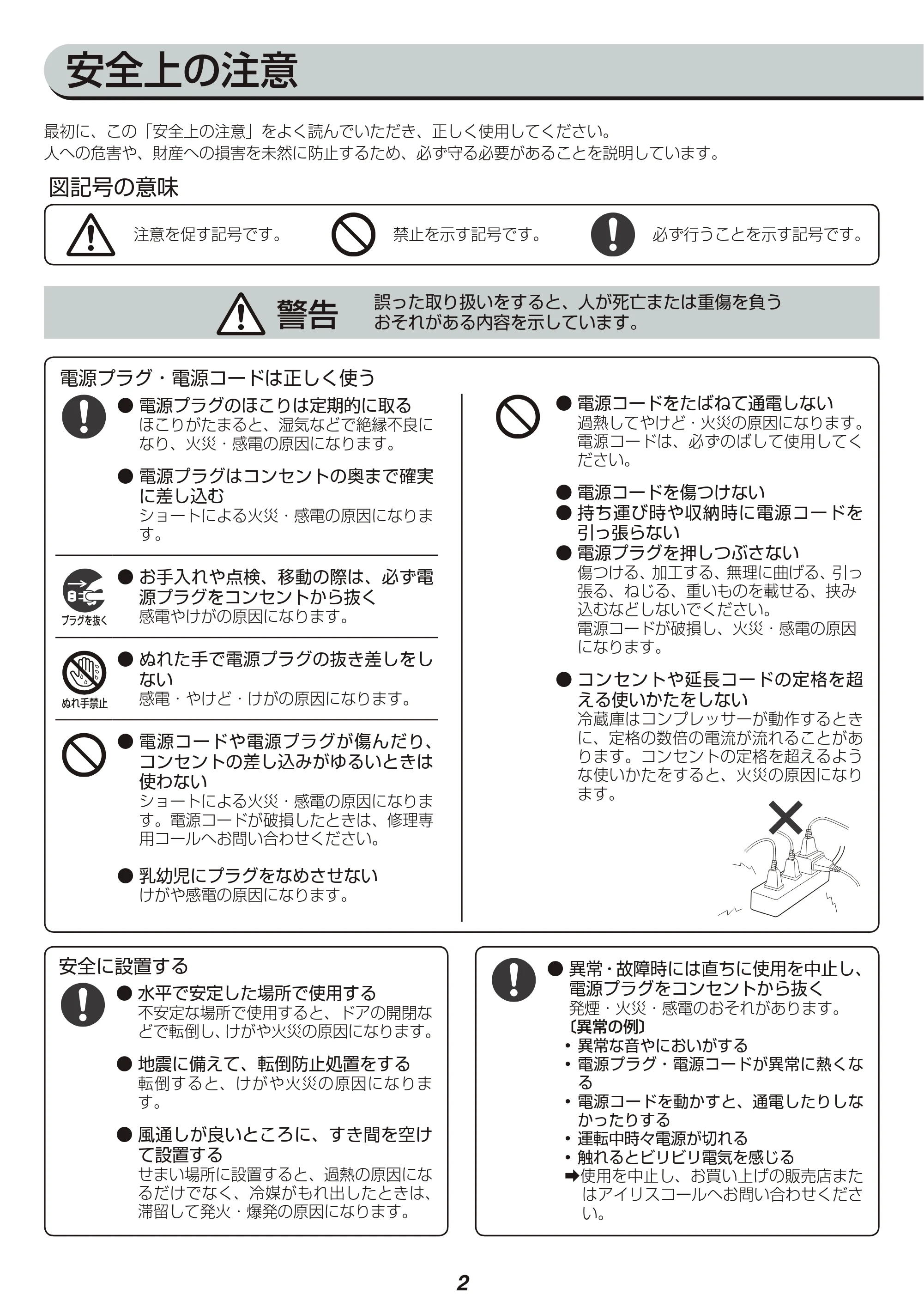 アイリスオーヤマ IRR-45 取扱説明書 — 原本ページ — 2ページ