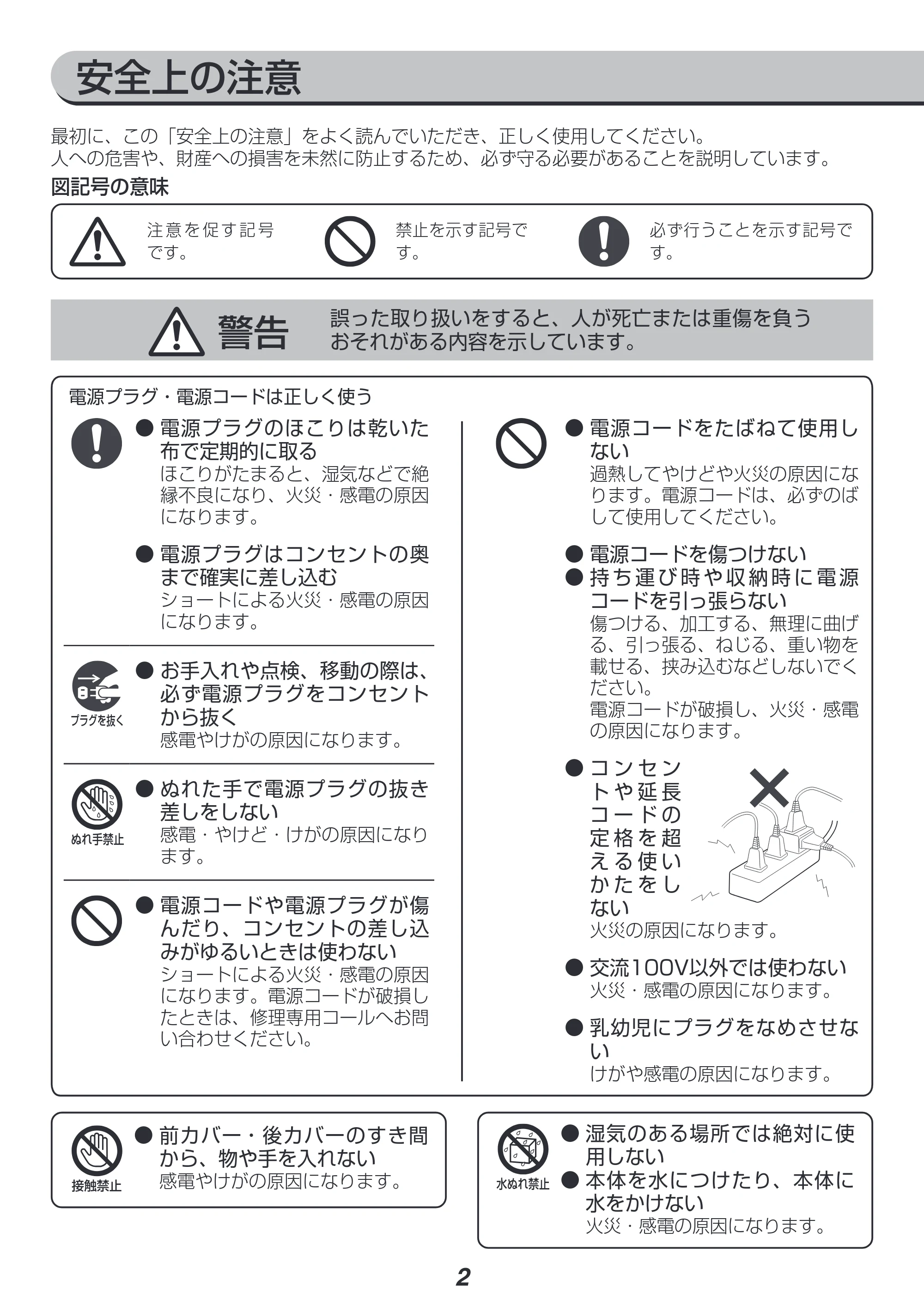 アイリスオーヤマ KF-431W 取扱説明書 — 原本ページ — 2ページ