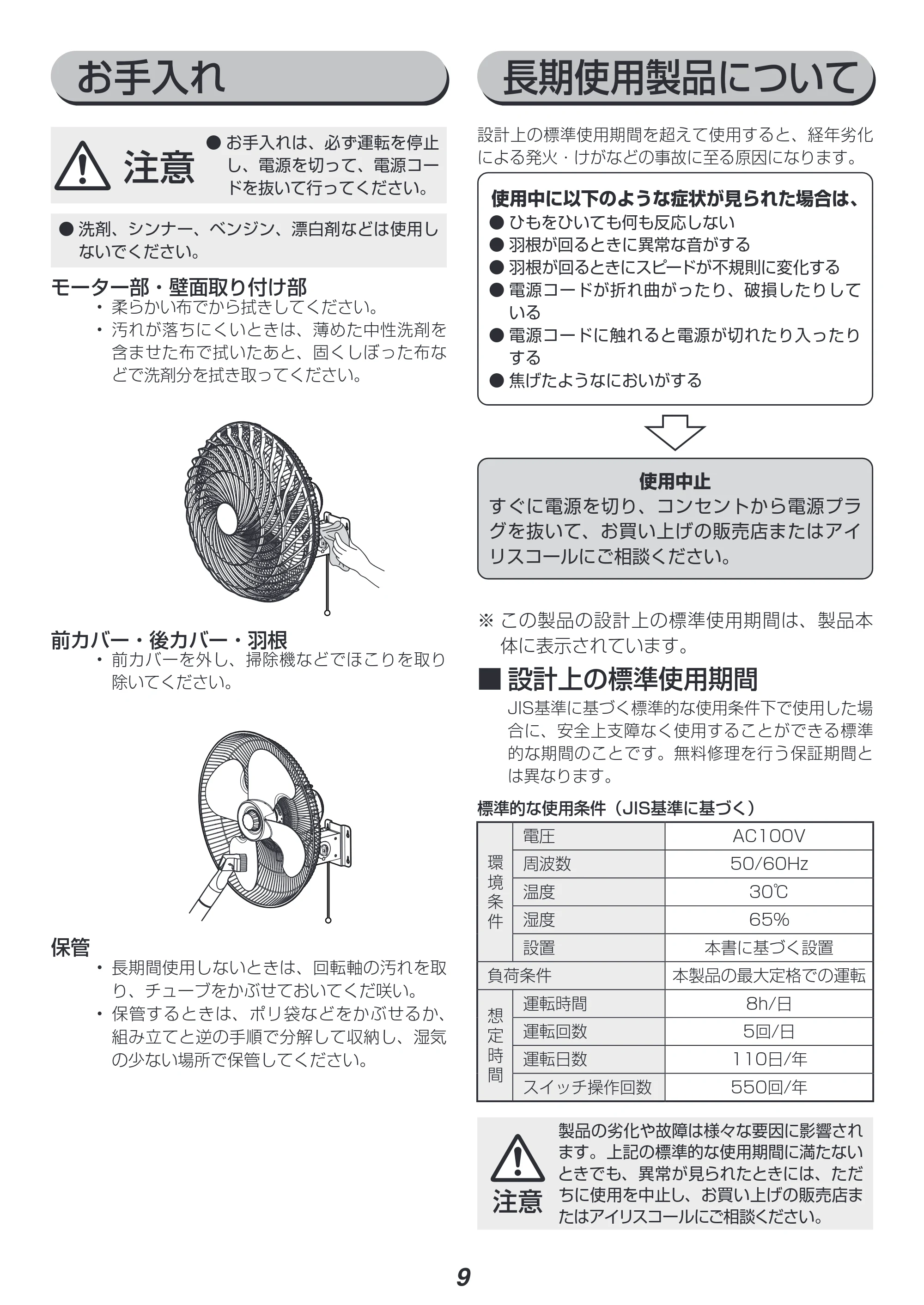 アイリスオーヤマ KF-431W 取扱説明書 — 原本ページ — 9ページ